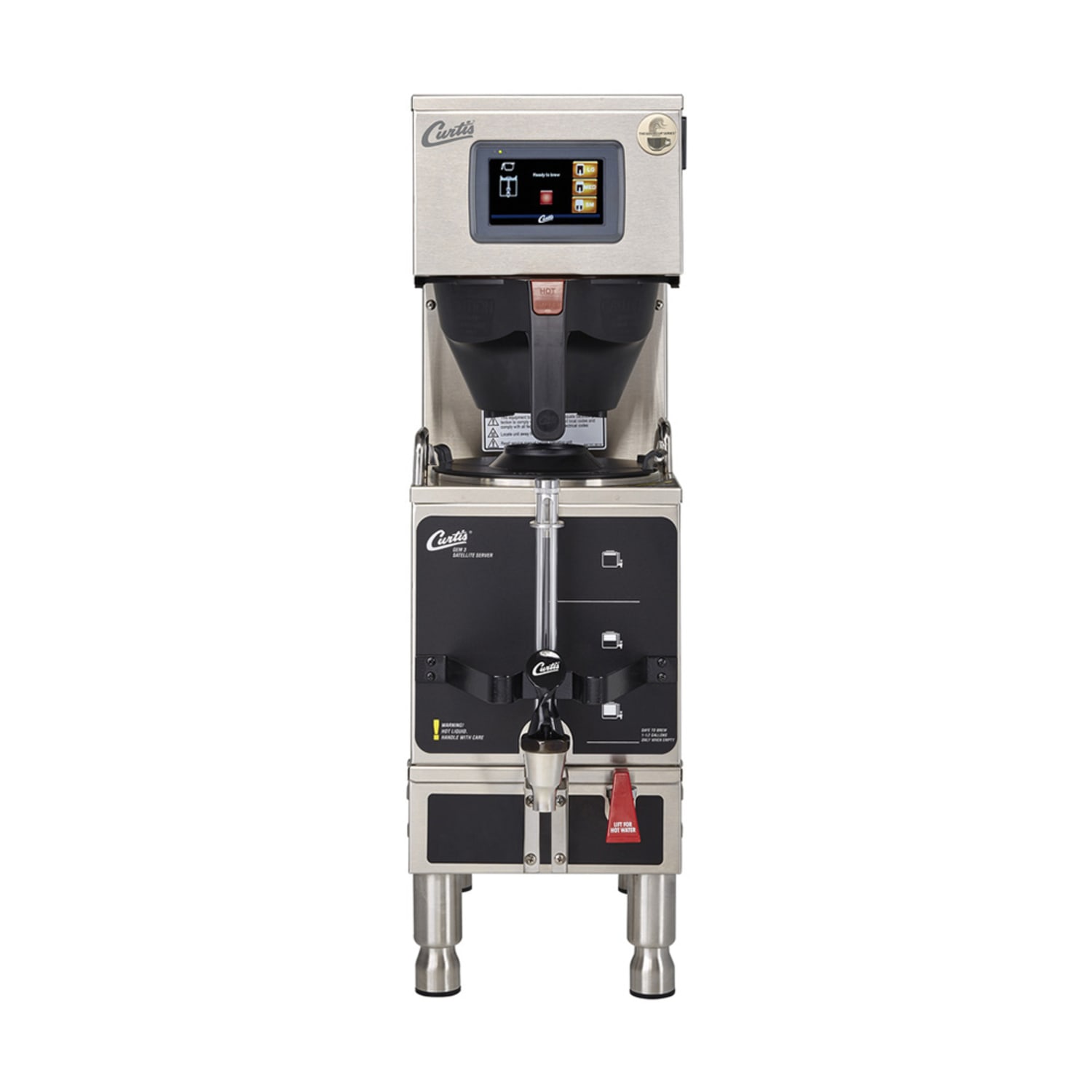 Curtis G4GEMS63A1000 Automatic Satellite Coffee Brewer w/ 1 1/2 gal Capacity & Dispenser, 110/220v, Touchscreen, Silver