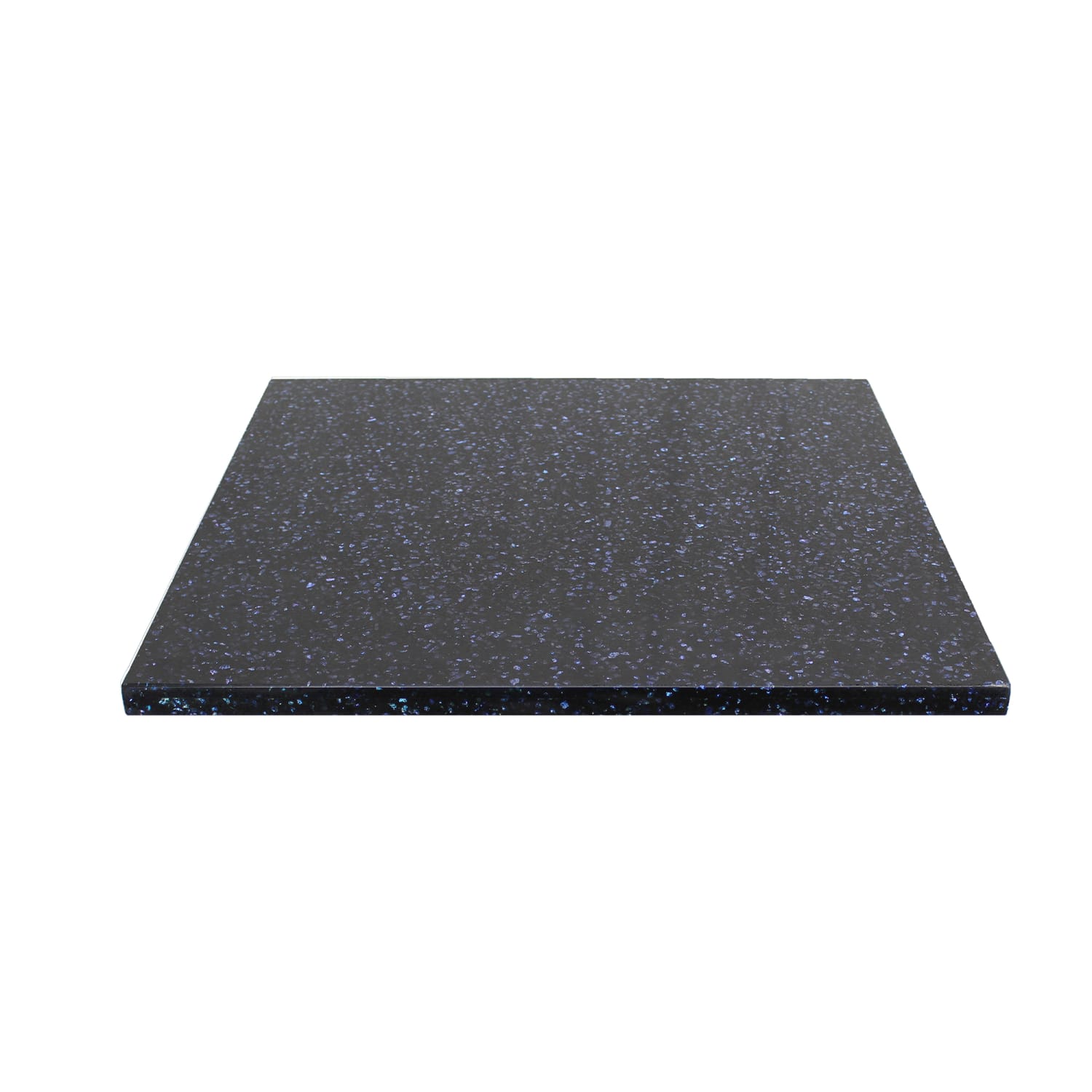 Art Marble Q409 36X36 36 Square Quartz Table Top - Indoor/Outdoor, Blue Galaxy, Black