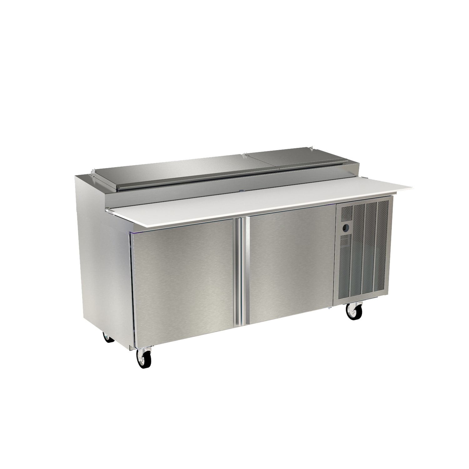 Delfield 18672PTLP 72 LiquiTec Pizza Prep Table w/ Refrigerated Base, 115v, Stainless Steel