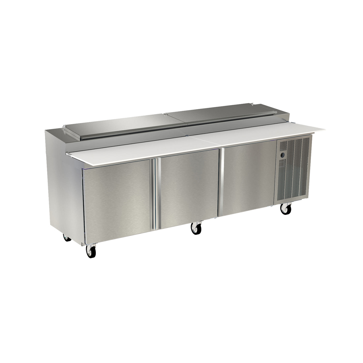 Delfield 18699PTLP 99 LiquiTec Pizza Prep Table w/ Refrigerated Base, 115v, Stainless Steel