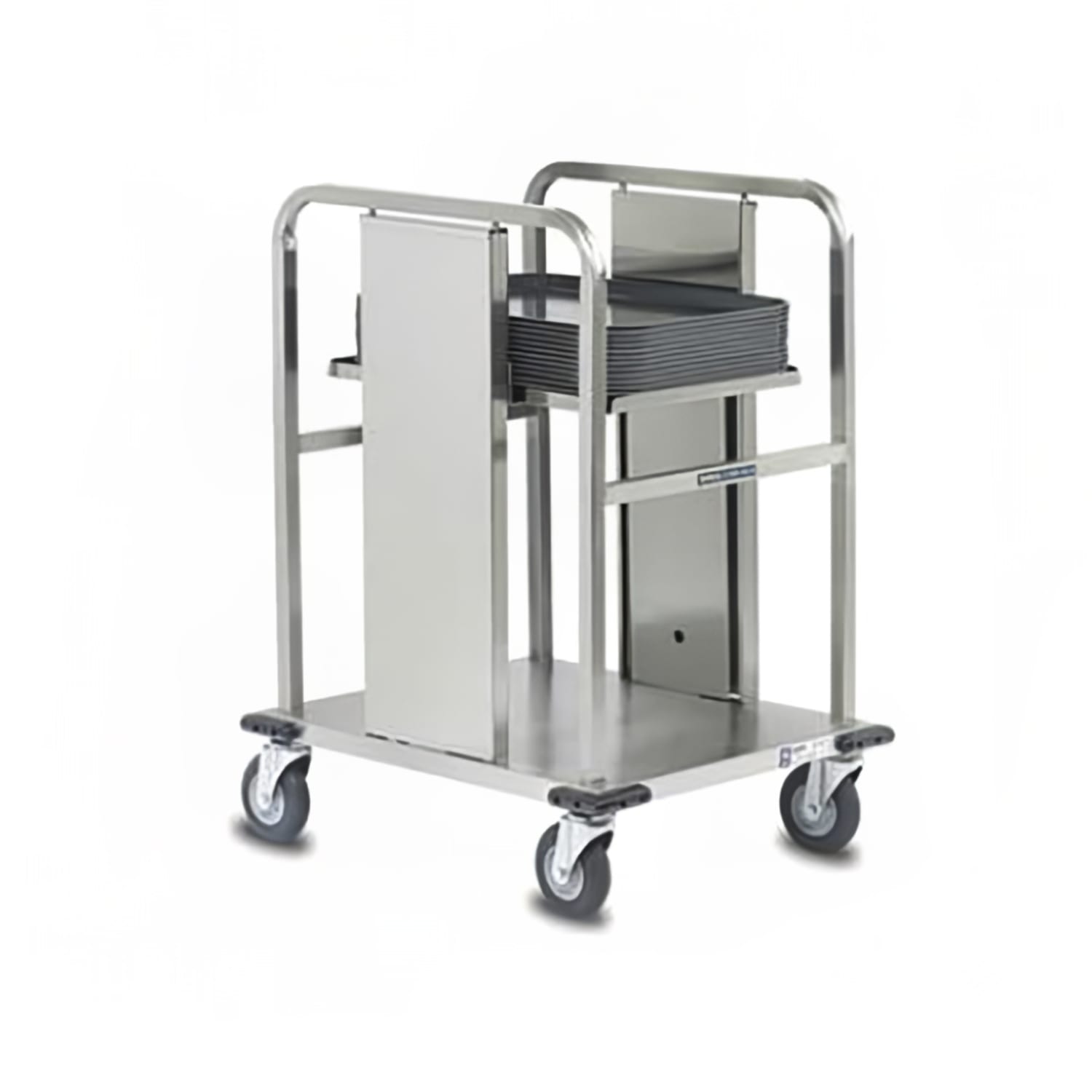 Dinex DXPIDT1S1418 Open Mobile Tray Dispenser w/ 100 Tray Capacity, 14 x 18, Silver