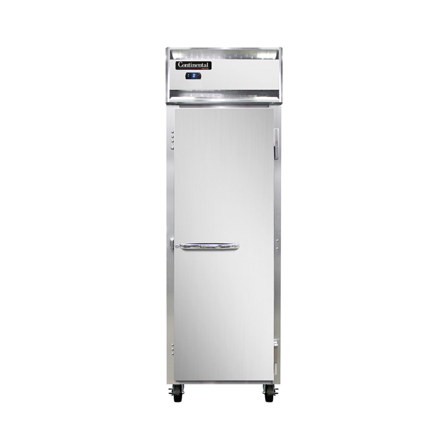 Continental 1FSN 26 1 Section Reach In Freezer, 1 Right Hinge Solid Door, 115v, Shallow Depth, Stainless Steel