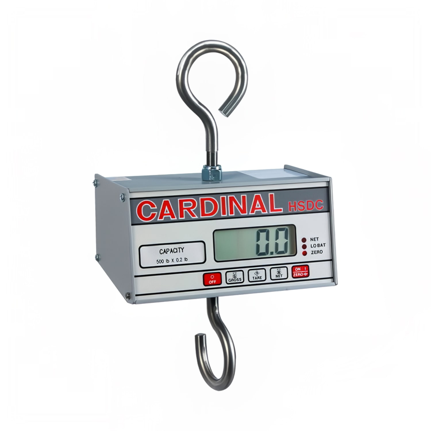 Detecto HSDC-500 Hanging Scale w/ 1 Digital Readout, Battery Powered, 500 x 1/5 lb Capacity