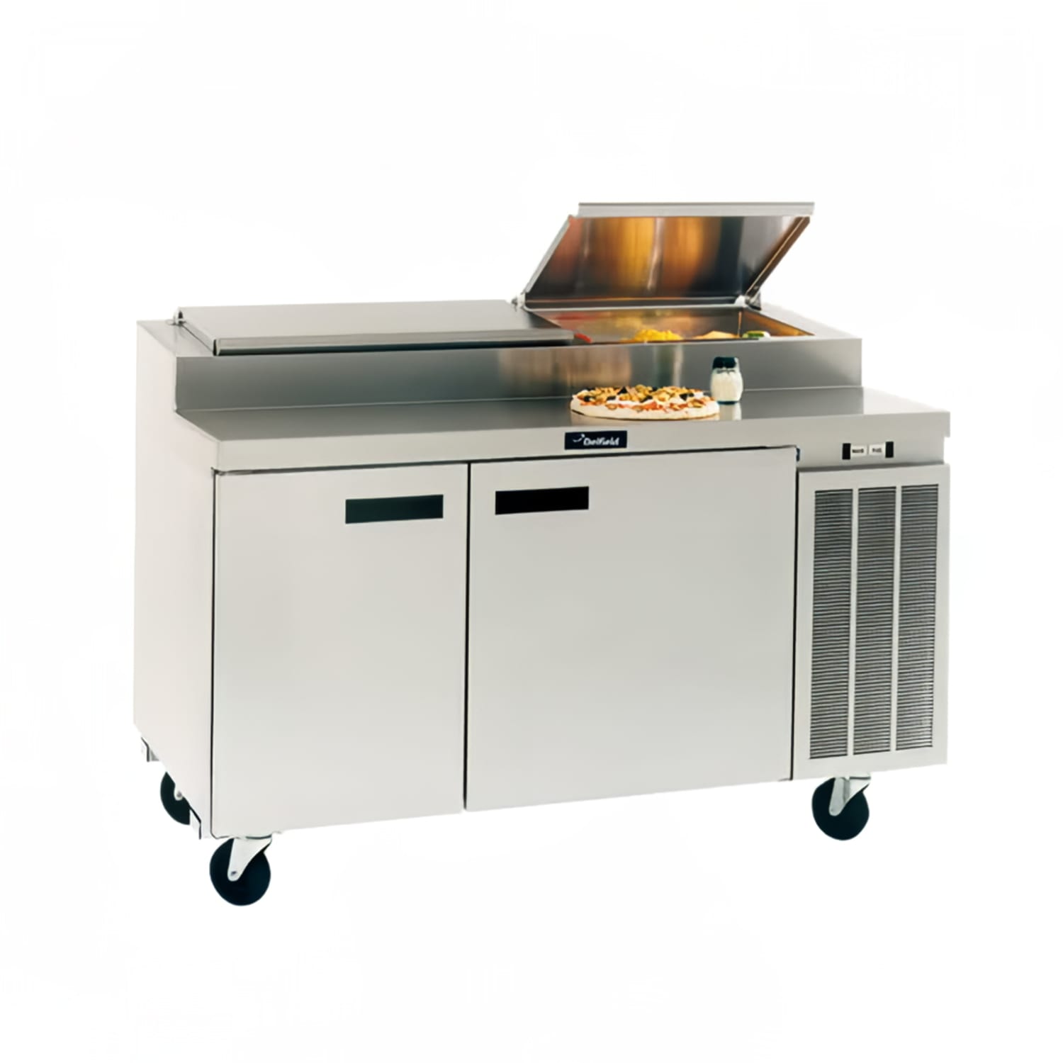 Delfield 18672PTBMP 72 Pizza Prep Table w/ Refrigerated Base, 115v, Stainless Steel