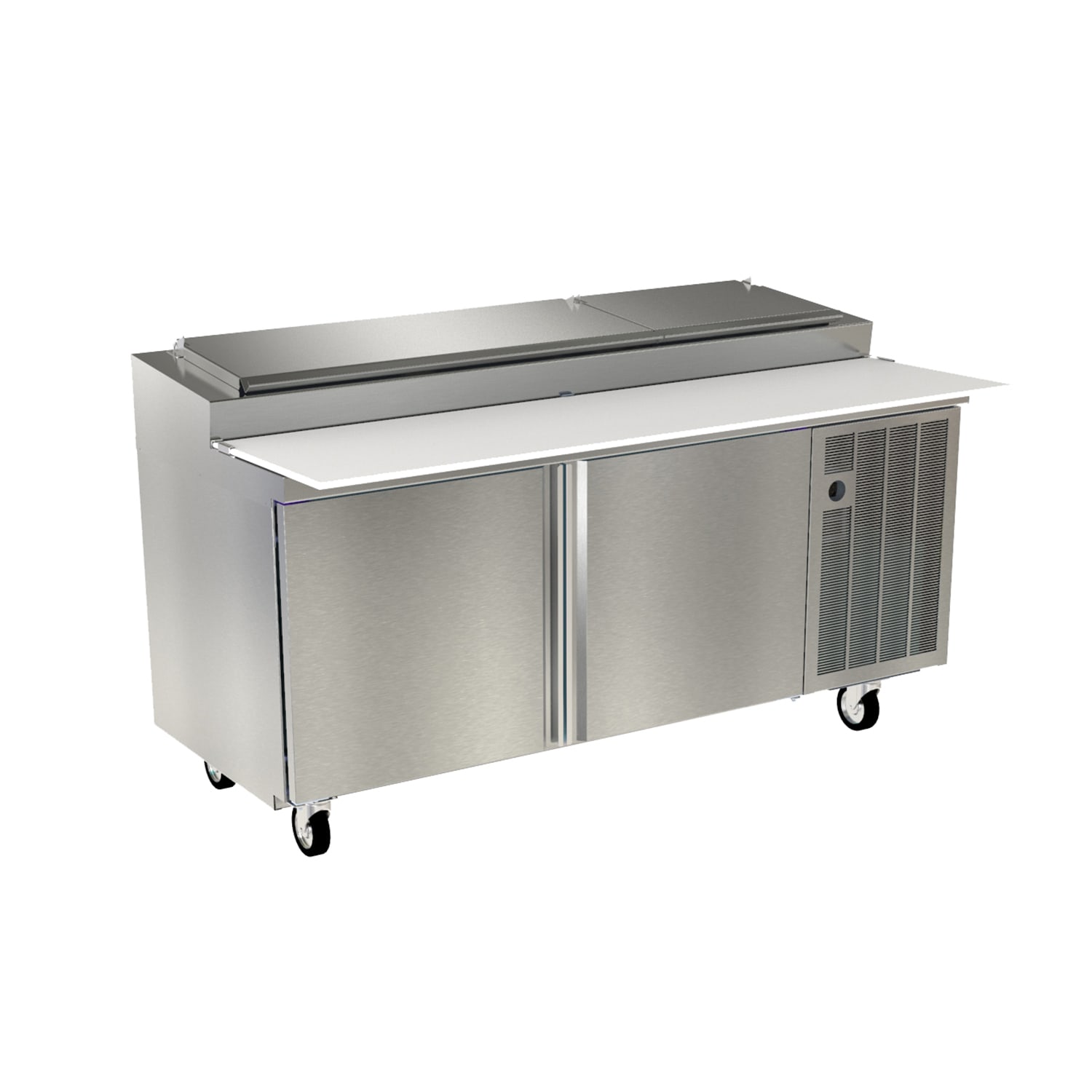 Delfield 18672PDLP 72 LiquiTec Pizza Prep Table w/ Refrigerated Base, 115v, Stainless Steel