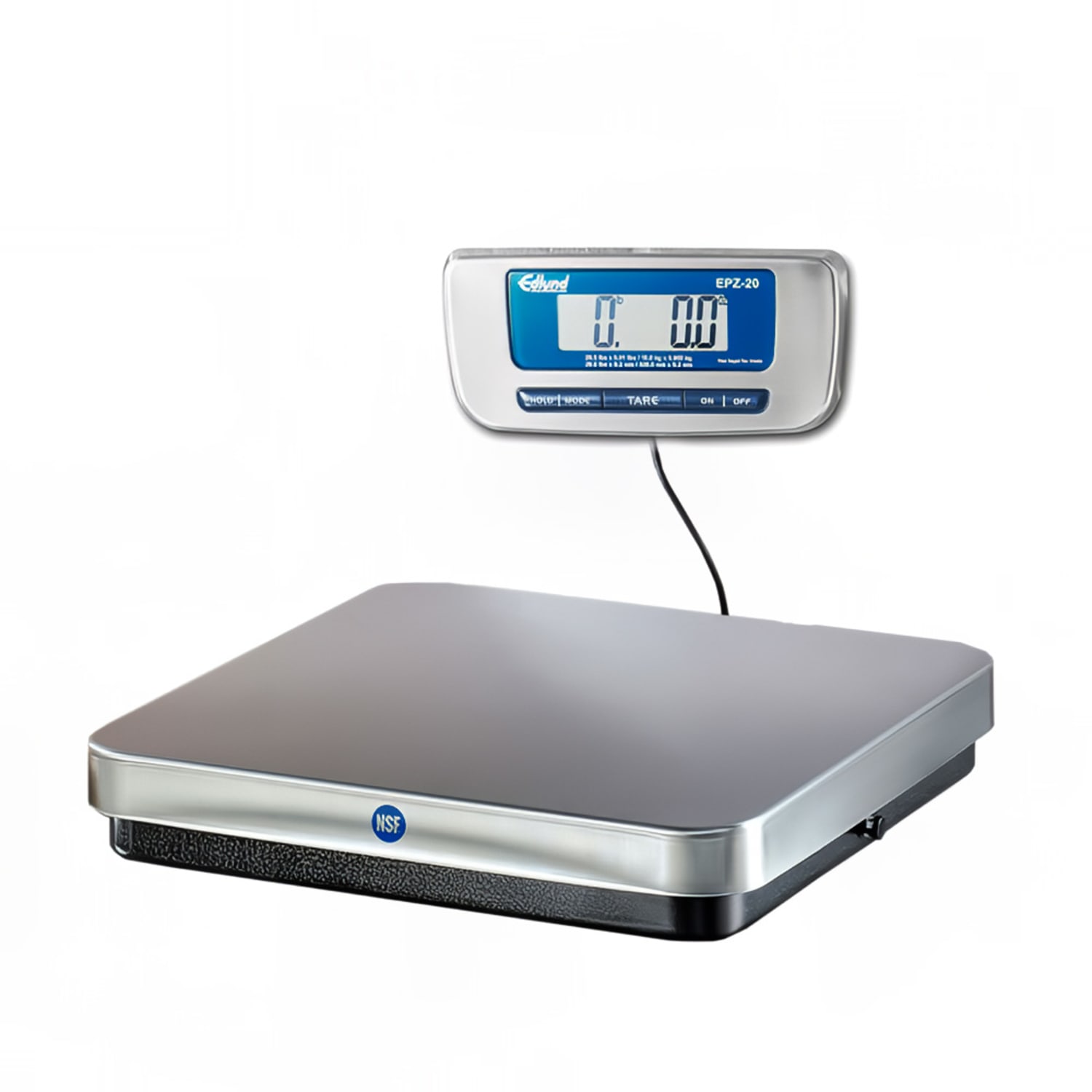 Edlund EPZ-20H 20 lb Digital Pizza Scale w/ Quick Disconnect Foot Tare, Stainless Steel, Digital LCD Display