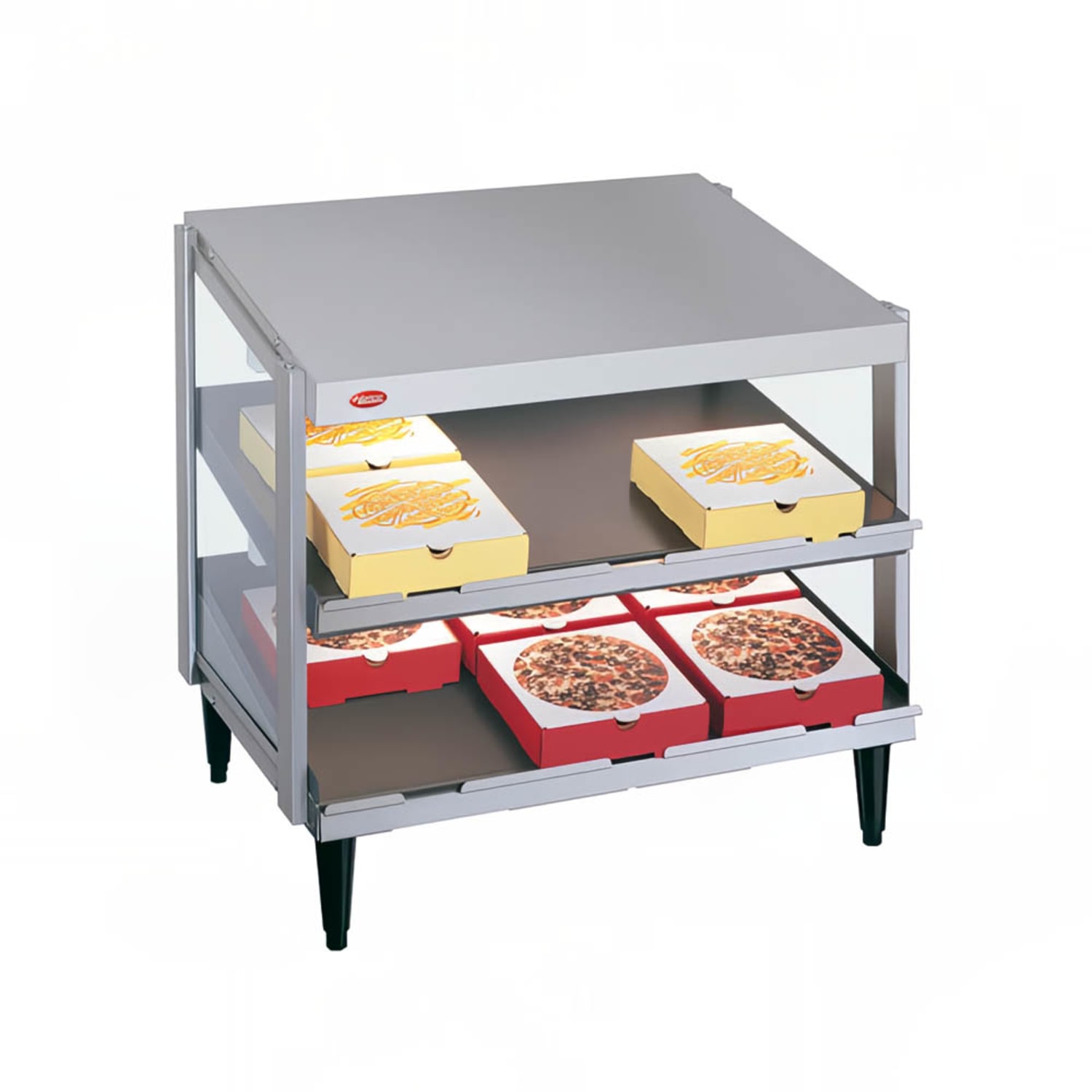 Hatco GRPWS-2418D 23 7/8 Heated Pizza Merchandiser w/ 2 Levels, 120v, 960 W, Stainless Steel