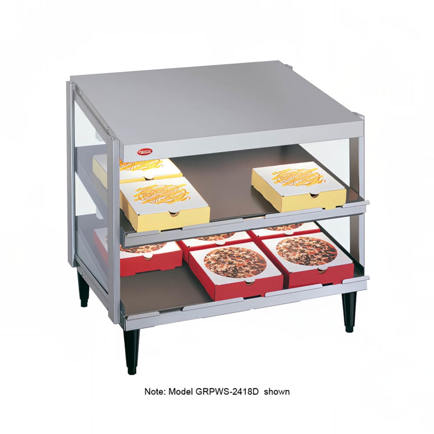 Hatco GRPWS-3618D 36 Heated Pizza Merchandiser w/ 2 Levels, 120v, 1440 W, Stainless Steel
