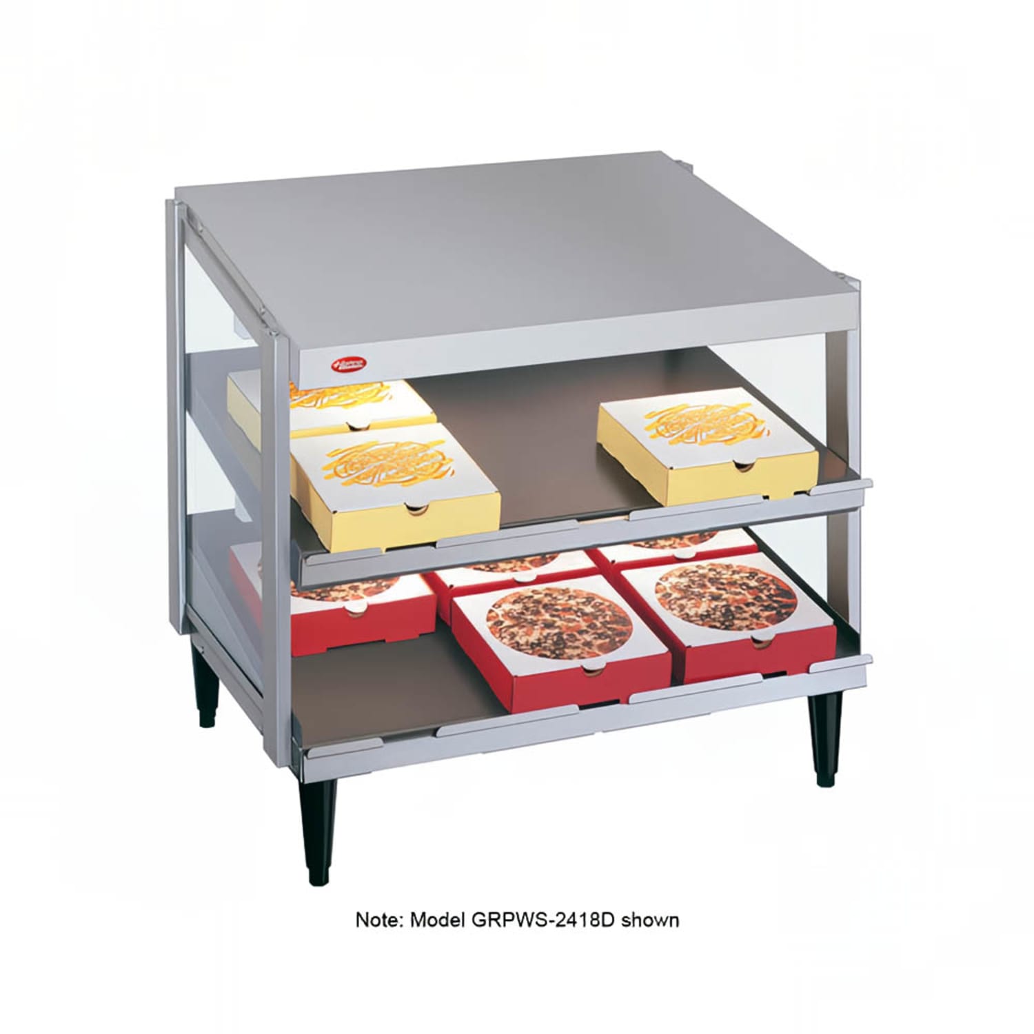 Hatco GRPWS-4824D 47 7/8 Heated Pizza Merchandiser w/ 2 Levels, 120v, 120/240v, 2390 W, Stainless Steel