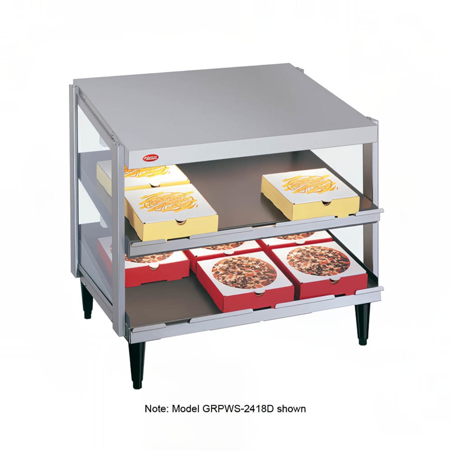 Hatco GRPWS-2424D 24 Heated Pizza Merchandiser w/ 2 Levels, 120v, 1200W, Stainless Steel