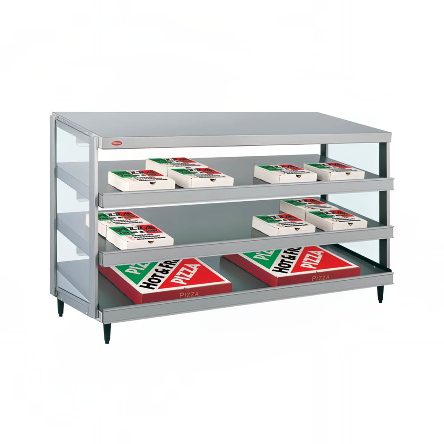 Hatco GRPWS-4818T 47 7/8 Heated Pizza Merchandiser w/ 3 Levels, 120v, 120/240v, 2880 W, Stainless Steel