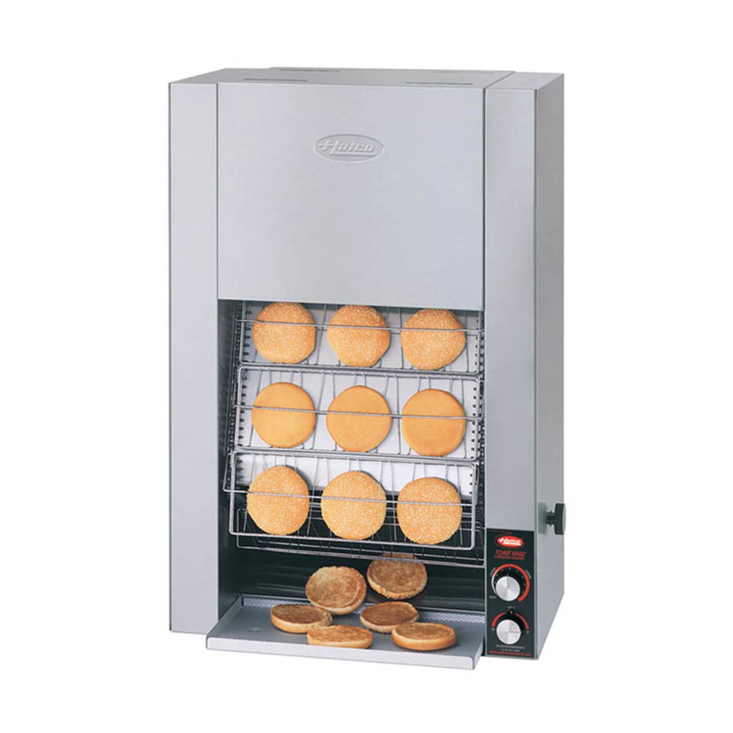 Hatco TK-135B 240 Vertical Toaster - 1320 Slices/hr w/ 1 1/4 Product Opening, 240v/1ph, 1320 Buns/Hour, Stainless Steel