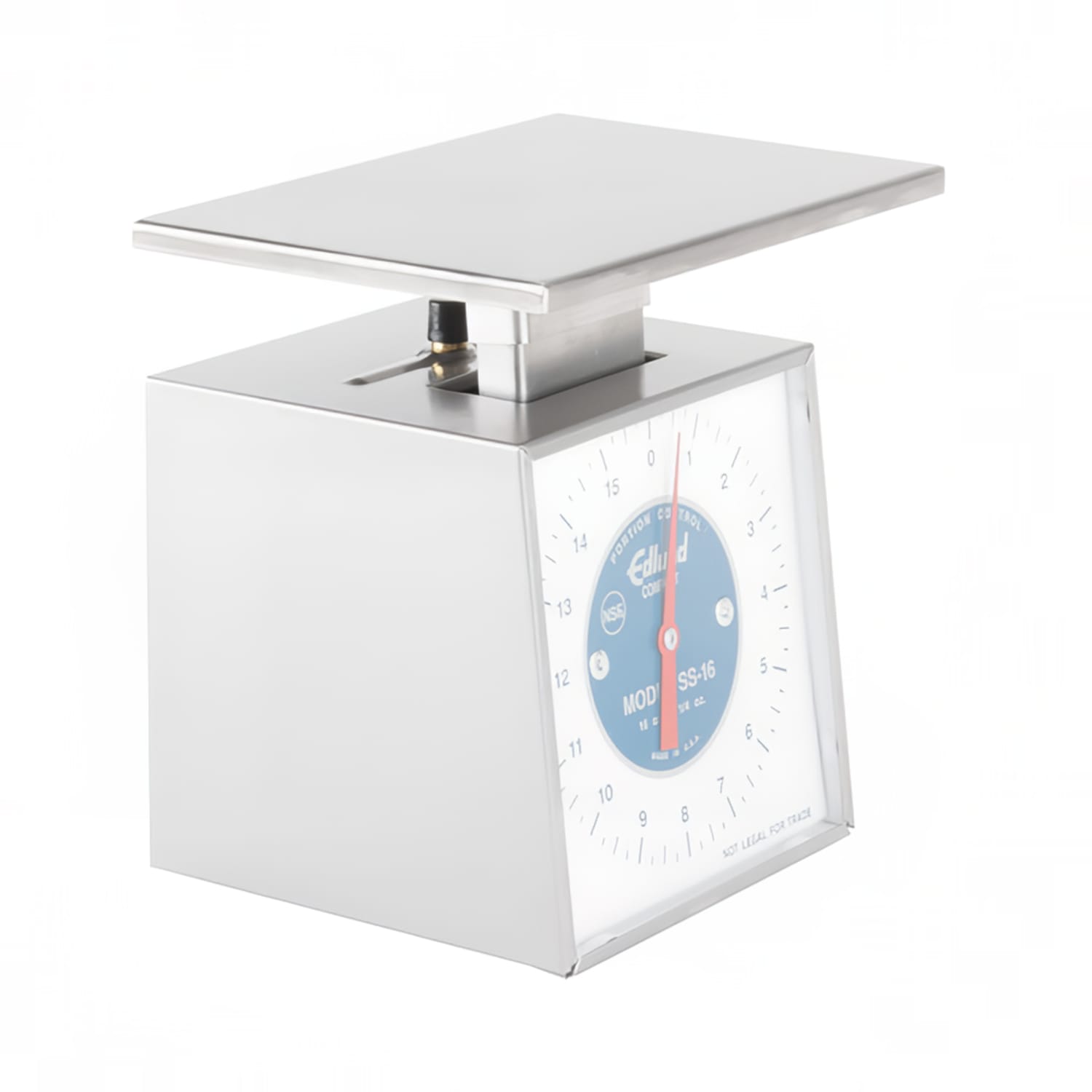 Edlund SS-160 Fixed Dial Vertical Face Scale, 16 oz x 1/4 oz, Stainless Steel
