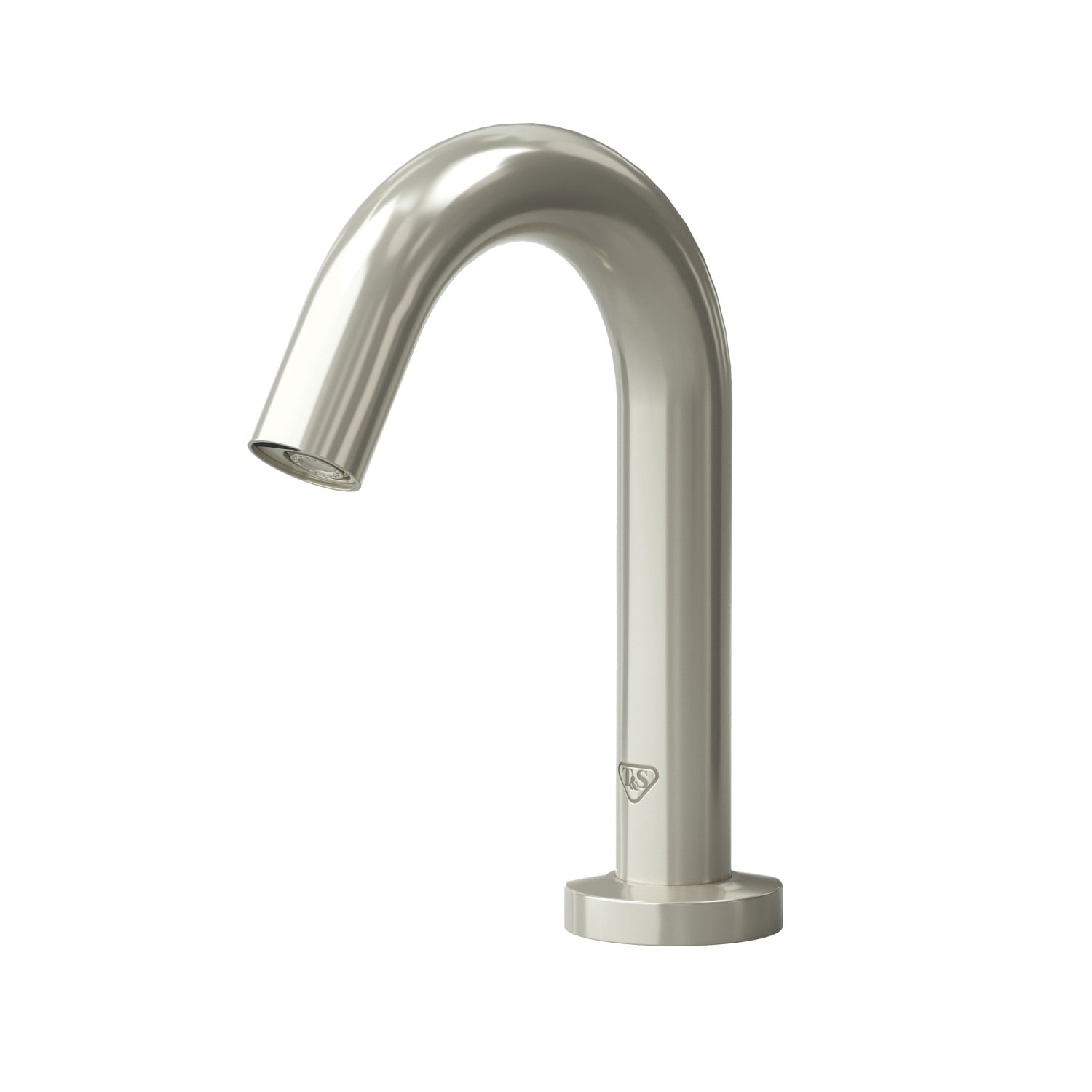T&S ECW-3150-BN WaveCrest Deck Mount Electronic Faucet - Single Hole, Gooseneck, Battery Operated, Brushed Nickel, Gooseneck Spout, 2 1/8"" x 5 1/2"" x 8"", Stainless Steel