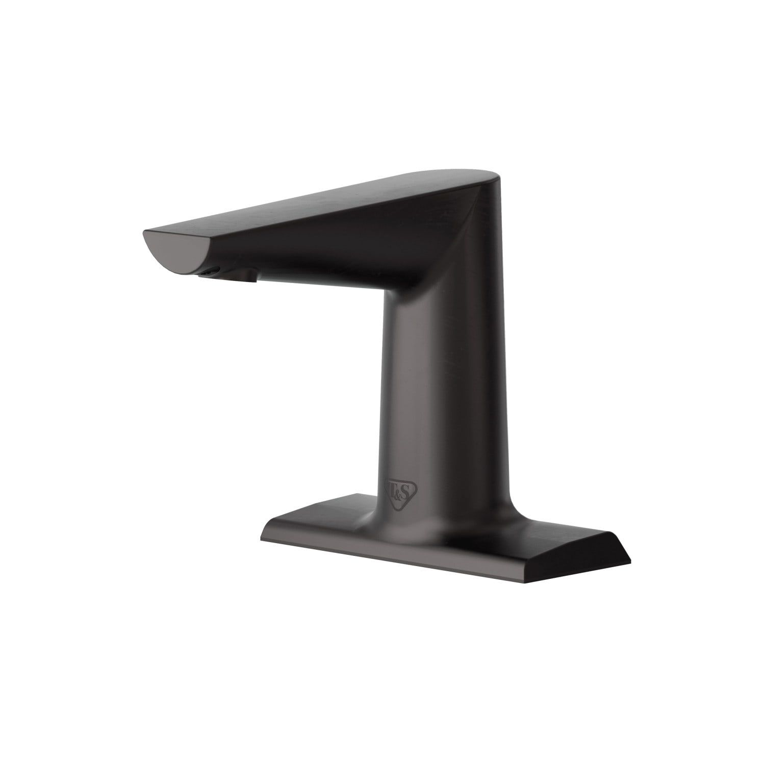 T&S ECW-3163-MB WaveCrest Deck Mount Electronic Faucet - 4 Centerset, Fixed Spout, Battery Operated, Matte Black