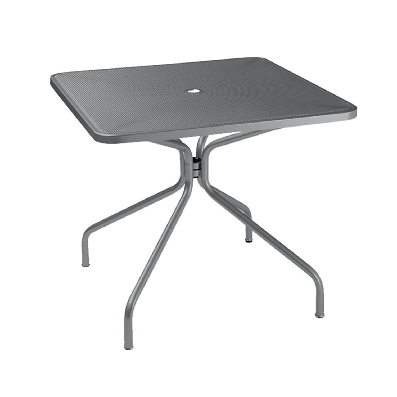 emu E802 (22) 36 Square Cambi Indoor/Outdoor Table w/ Umbrella Hole - Steel, Antique Iron, Powder Coated Steel