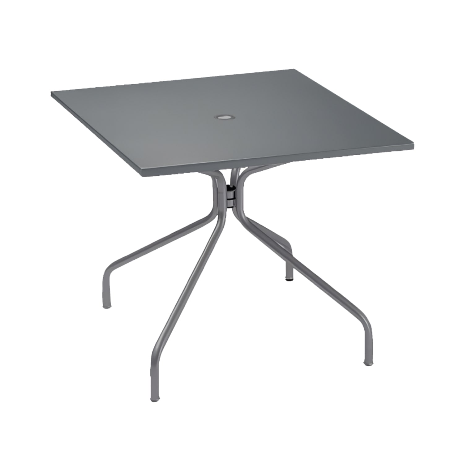 emu E824 (22) 36 Square Indoor/Outdoor Table w/ Umbrella Hole - Steel, Antique Iron