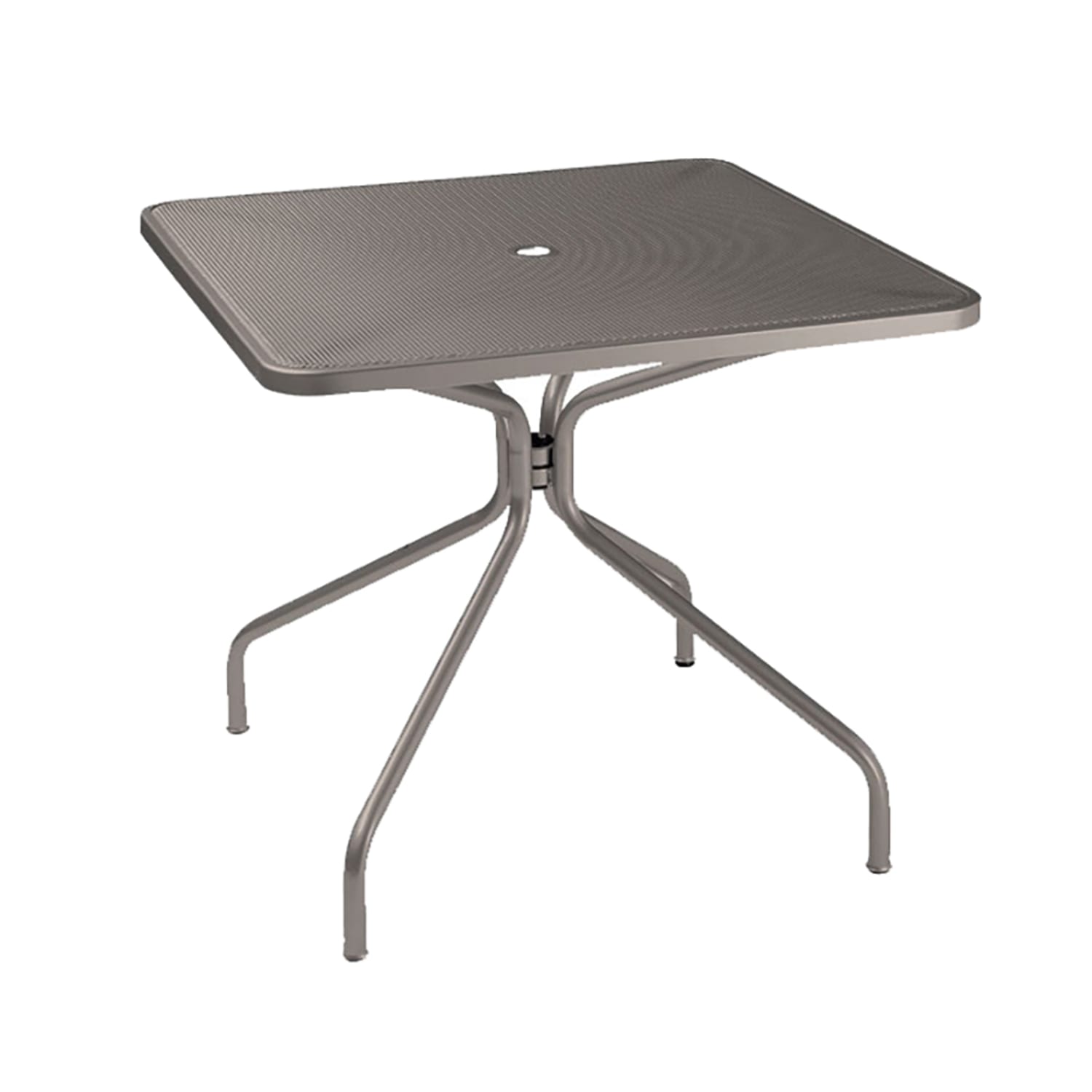 emu E802 (41) 36 Square Cambi Indoor/Outdoor Table w/ Umbrella Hole - Steel, Antique Bronze, Powder Coated Steel