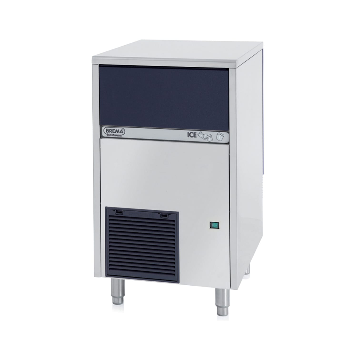 Eurodib CB425A 19 11/16 W Brema Top Hat Undercounter Commercial Ice Machine - 95 lbs/day, Air Cooled, Stainless Steel, 120 V