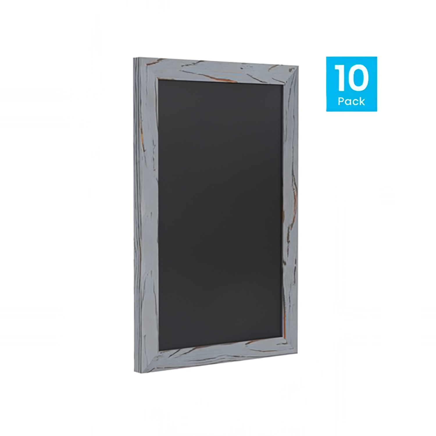 Flash Furniture 10-HGWA-GDIS-CRE8-962315-GG Wall Mount Chalkboard Sign - 10 Pack, 11W x 17H, Pine Wood Frame, Rustic Gray