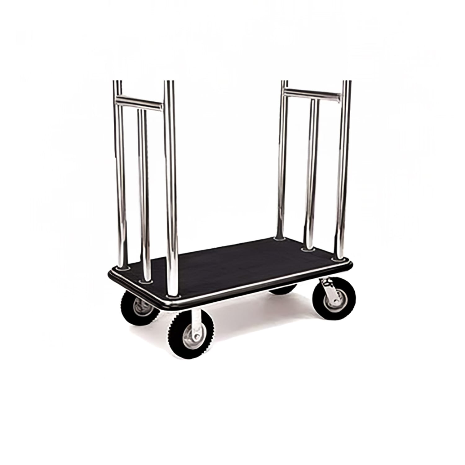 Forbes Industries 250 Vertical Retaining Bars for Birdcage Luggage Carts - Polished Stainless Steel, Pair