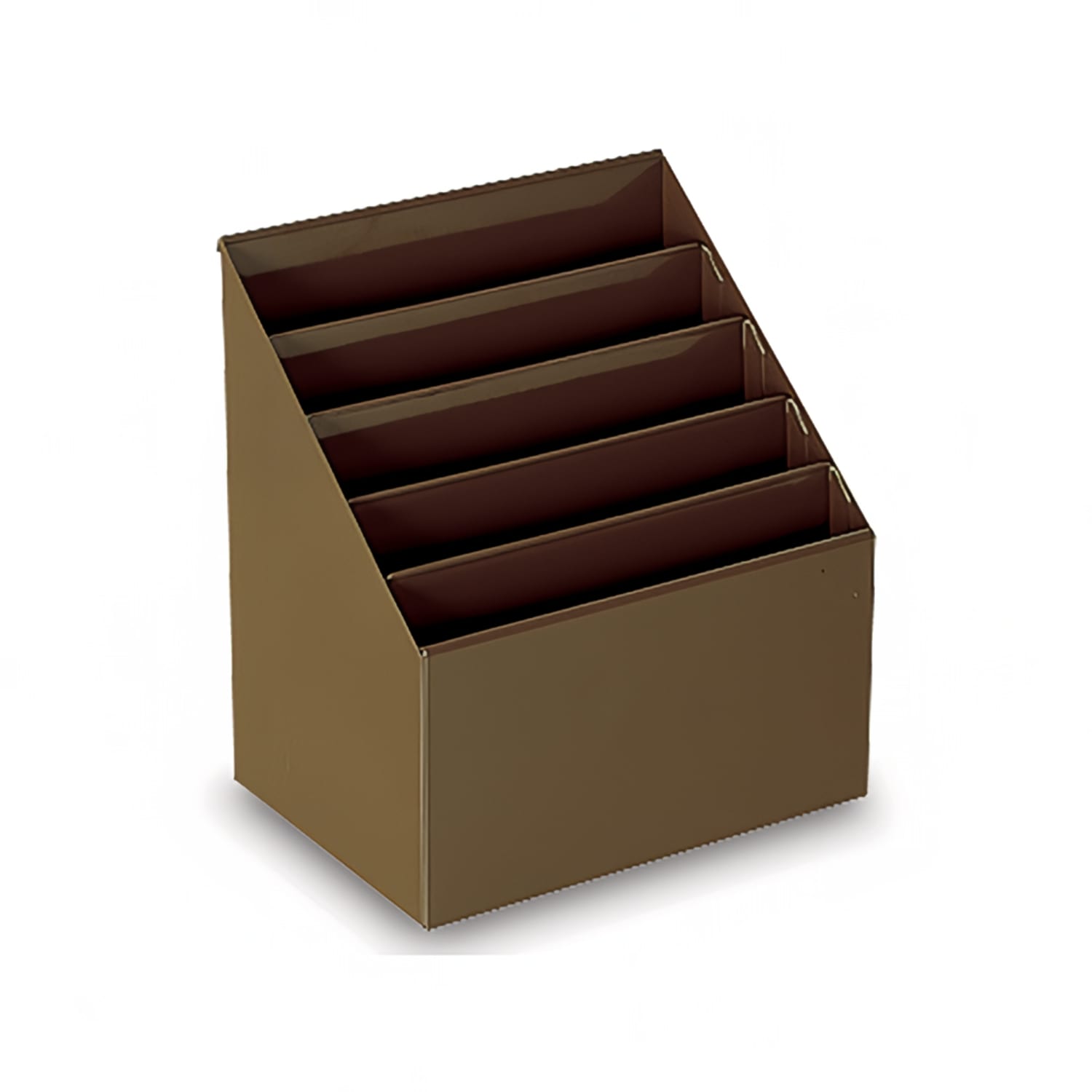 Forbes Industries 2355 Stationery Organizer w/ 5 Slots - 9W x 6 1/2D x 10 1/2H, Painted Steel