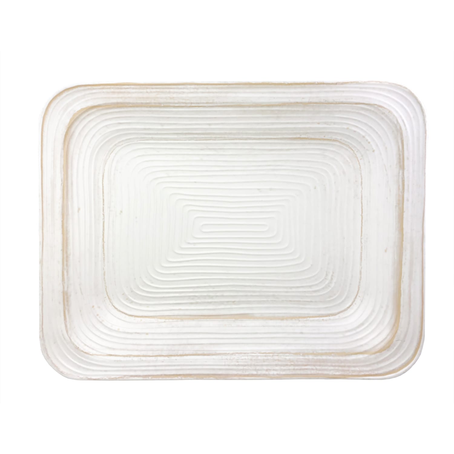 Elite Global Solutions M24165PLST-OWD 24 x 16 1/2 Rectangular Della Terra Dish - Melamine, Off White