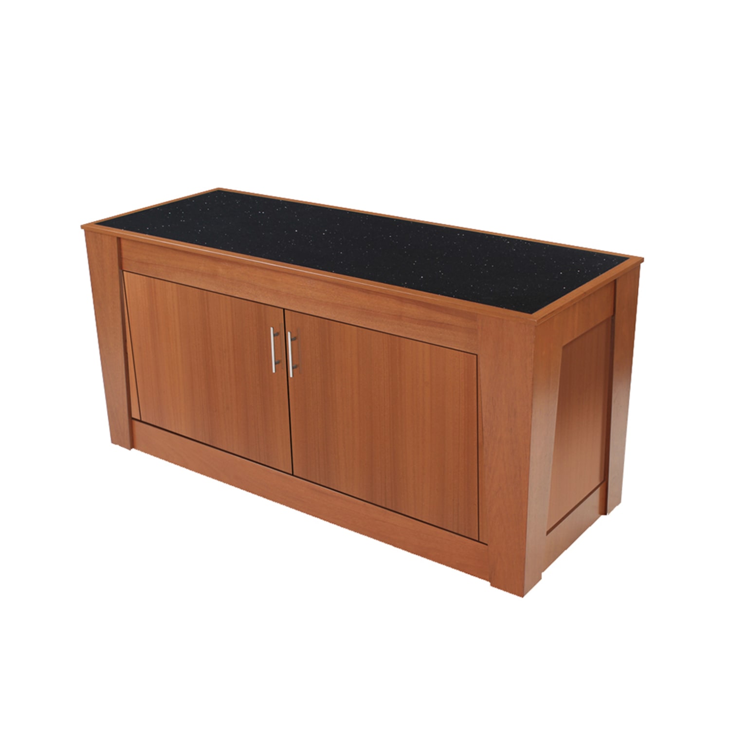 Forbes Industries 5203-5-C2 60 Mobile Induction Table w/ 2 Left & Right Cooking Units - Glass Cook Top, 120v, Stainless Steel