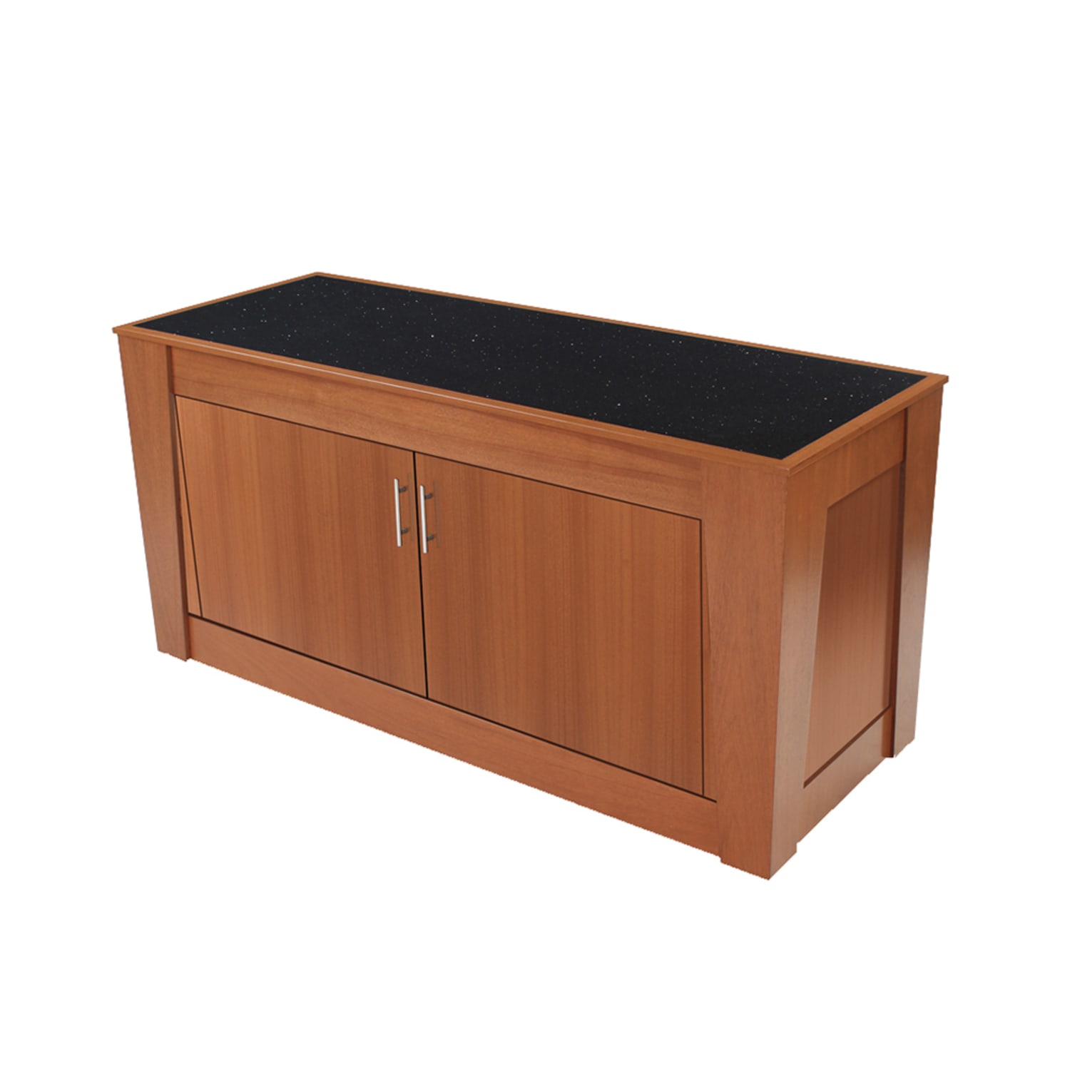 Forbes Industries 5203-6-C1 72 Mobile Induction Table w/ 1 Center Cooking Unit - Glass Cook Top, 120v, Stainless Steel