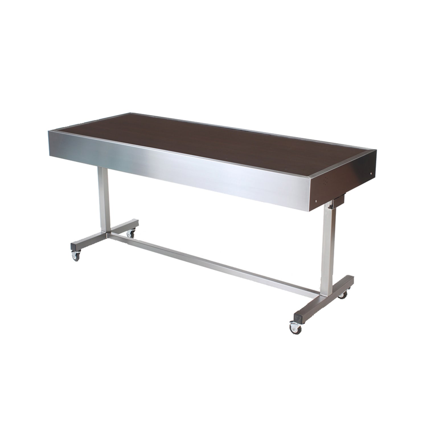 Forbes Industries 5220-8-C2 96 Mobile Induction Table w/ 2 Left & Right Cooking Units - Glass Cook Top, 120v, Stainless Steel