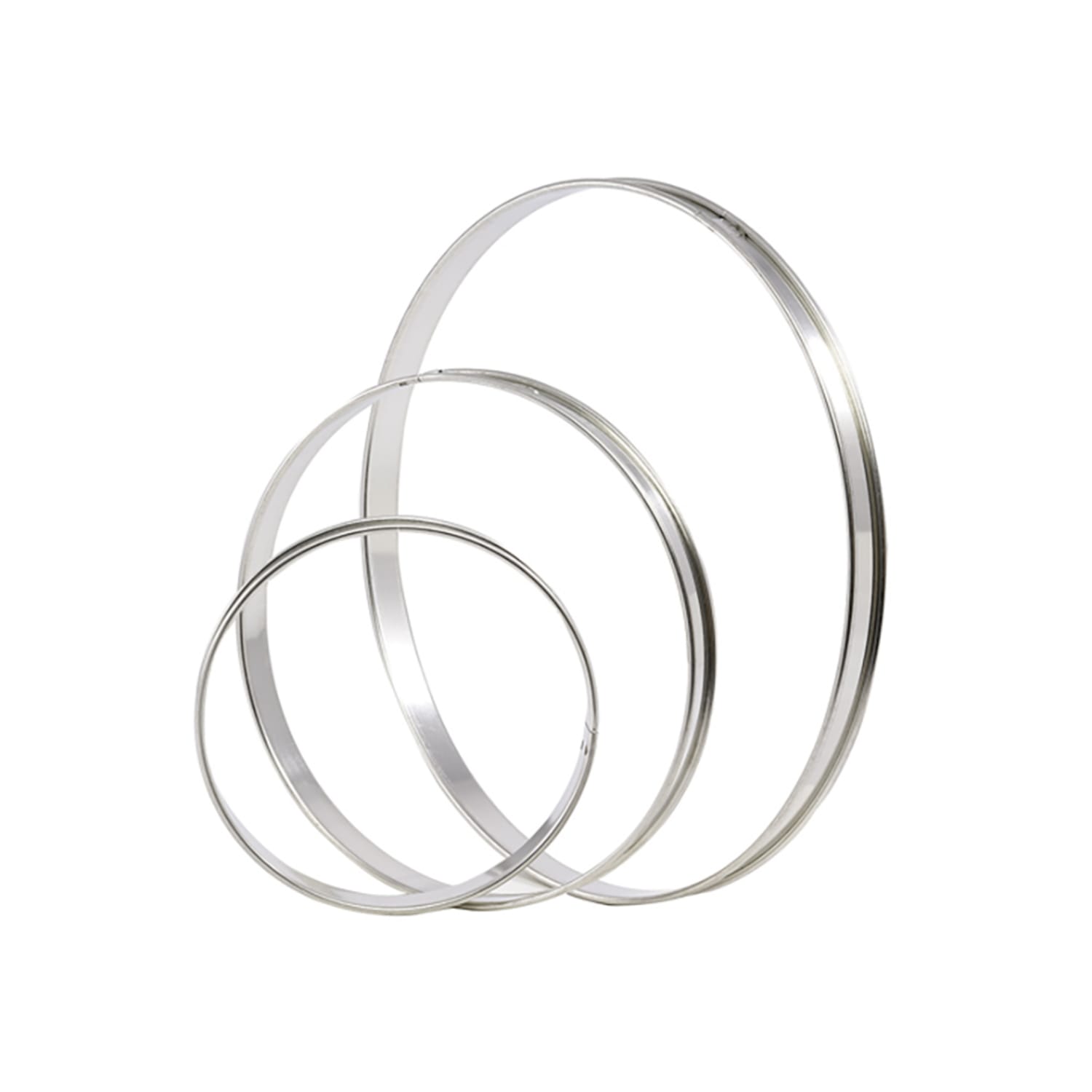 Matfer Bourgeat 371701 2 3/8 Round Tart Ring - Stainless Steel, Pack of 6