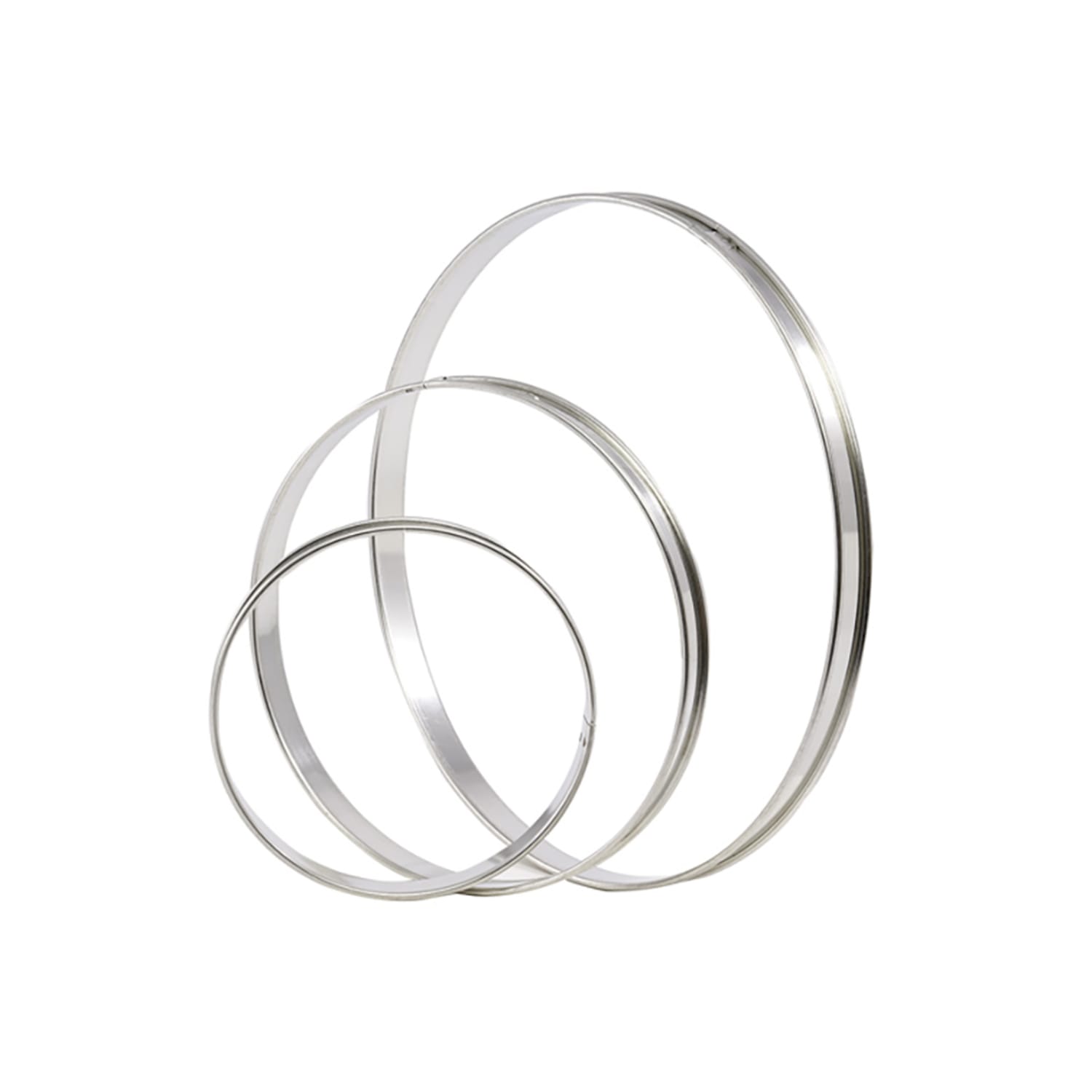 Matfer Bourgeat 371702 2 1/2 Round Tart Ring - Stainless Steel, Pack of 6