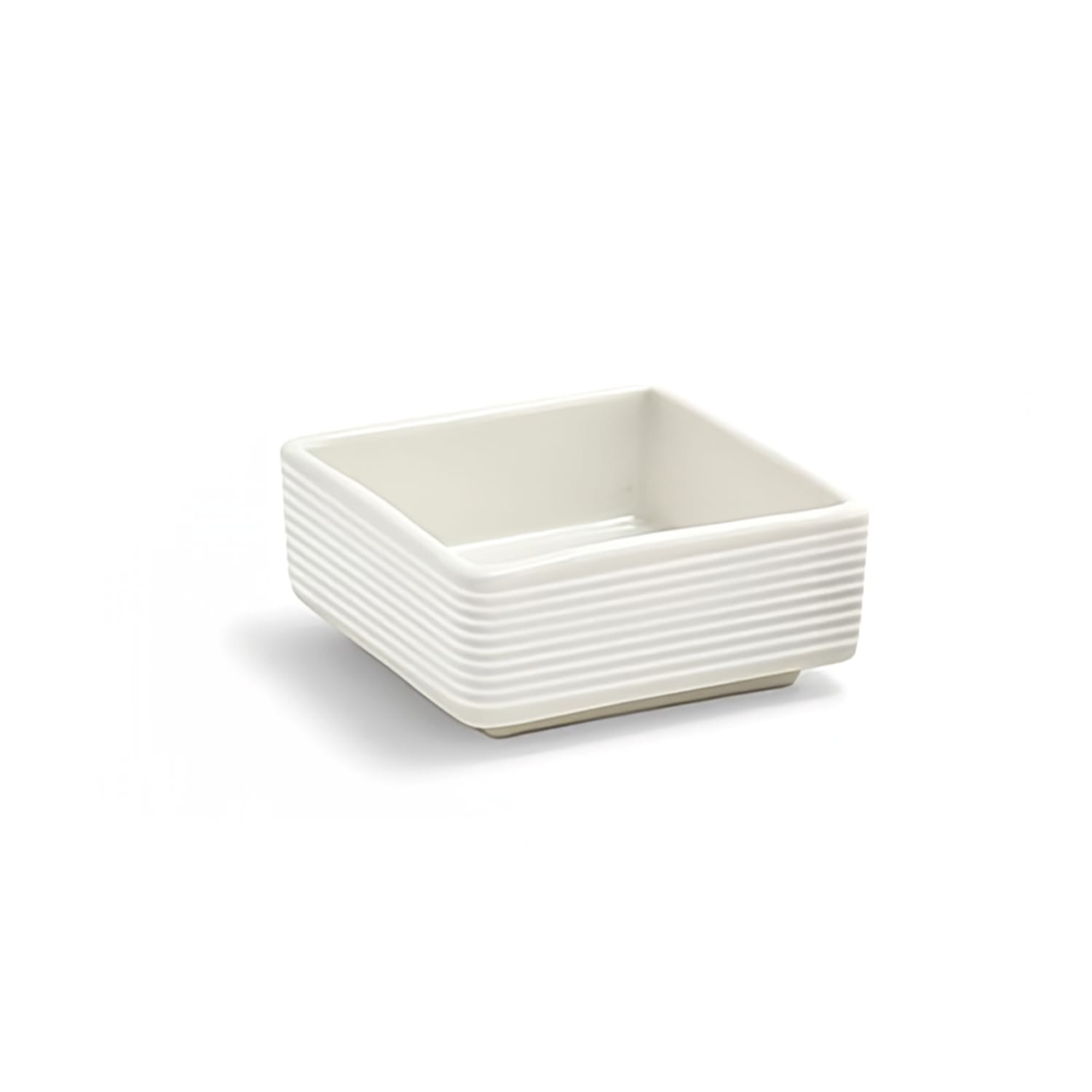 Front of the House TSH007BEP23 3 oz Square Spiral Dish - Porcelain, White, Case of 12