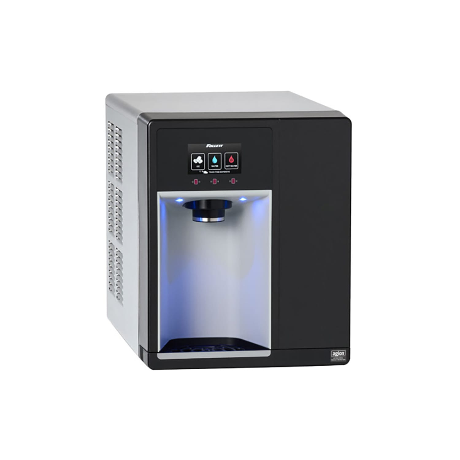 Follett 7CI114A-HW-NF-ST-00 125 lb Countertop Water & Nugget Ice Dispenser for Commercial Ice Machines - 7 lb Storage, Cup Fill, 115v