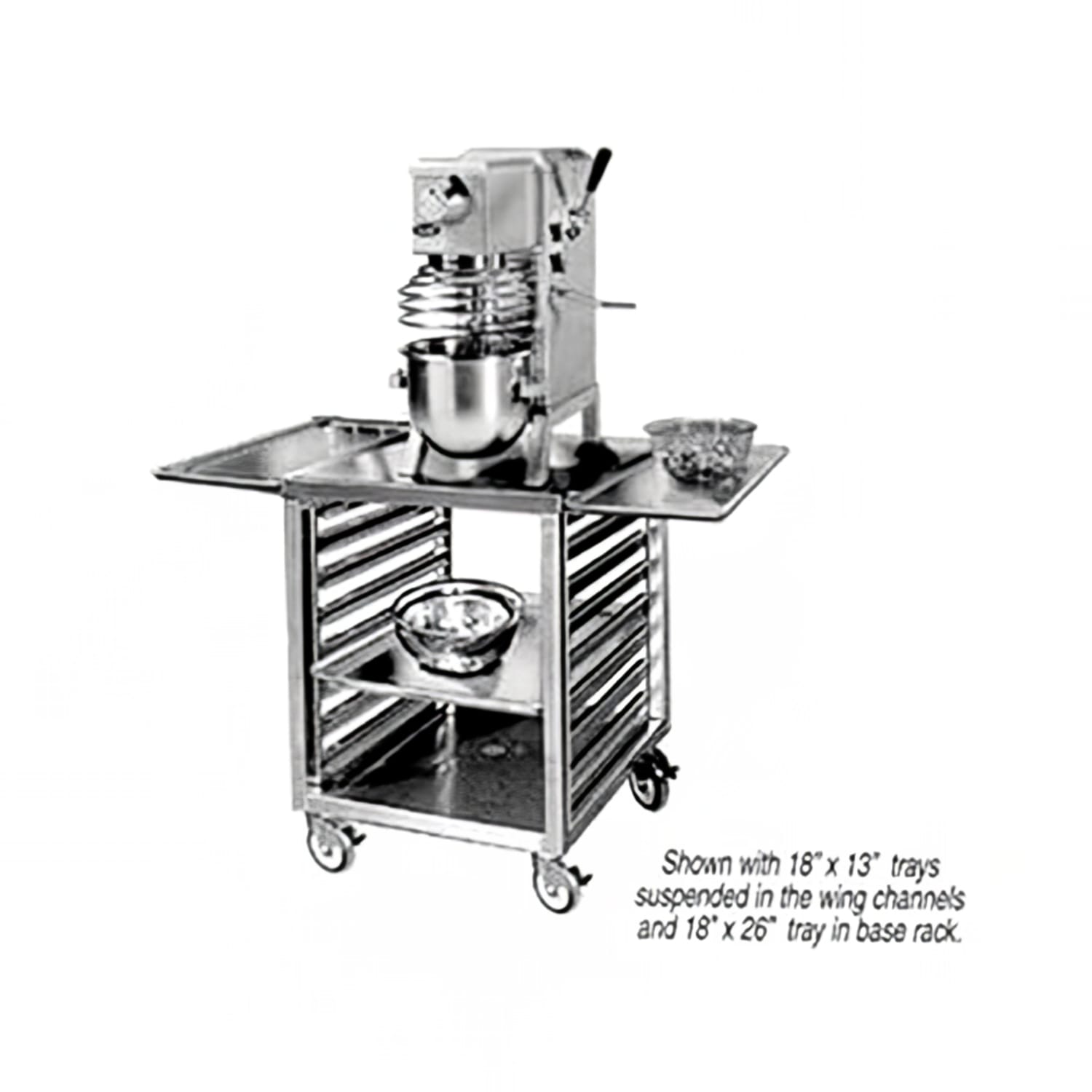 FWE OTR-17-MSWT 25 1/2 Mixer Table w/ All Stainless Steel Pan Slide Base, Mobile, 26 1/2D