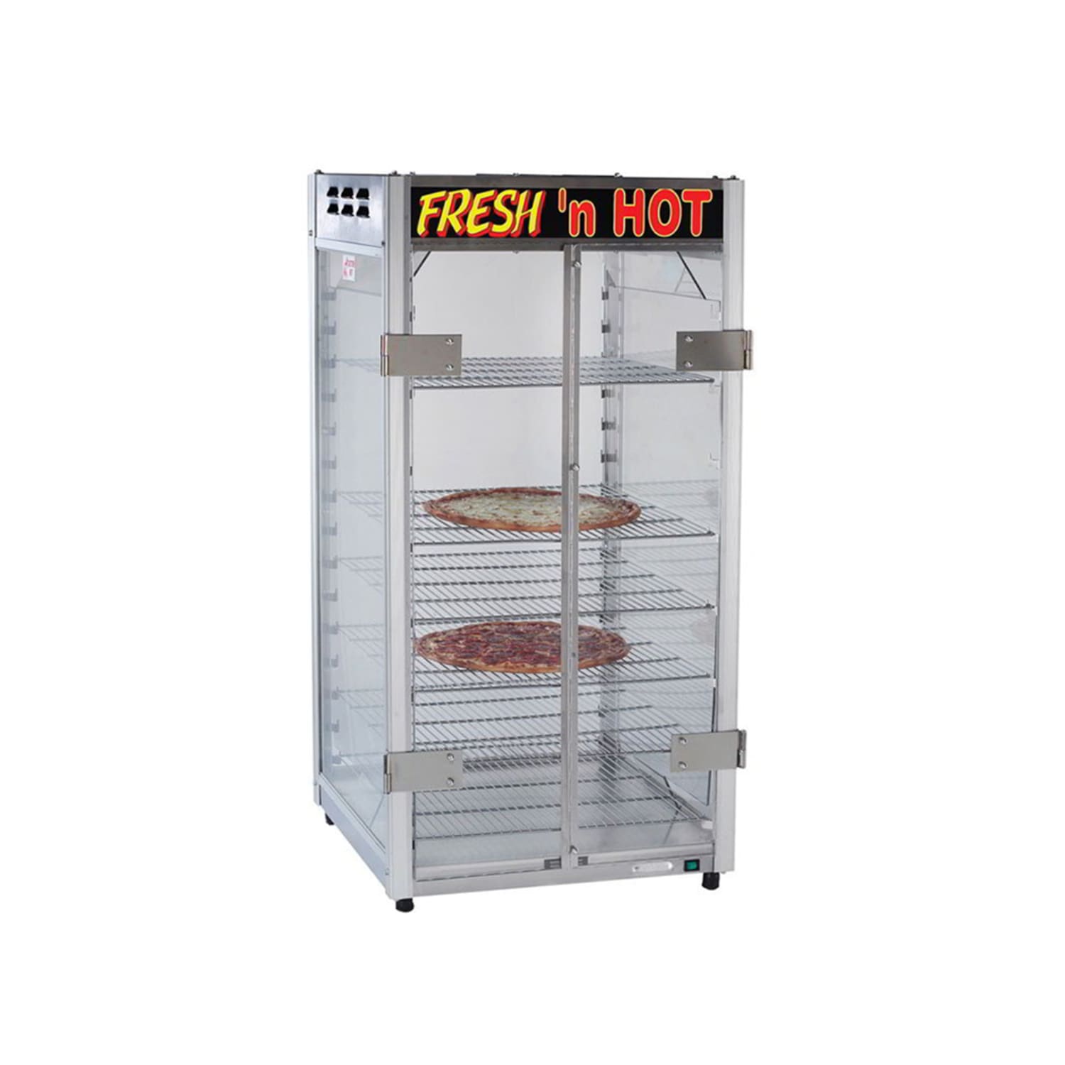 Gold Medal 5888-00-100 18 1/2 Heated Pizza Merchandiser w/ 7 Levels, 120v, Stainless Steel