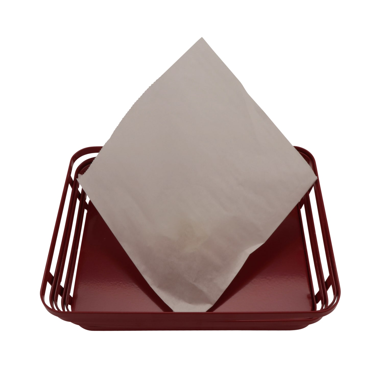 GET 4-T2000 7 Square Double Open Basket Liner - Paper, White, Double-Open