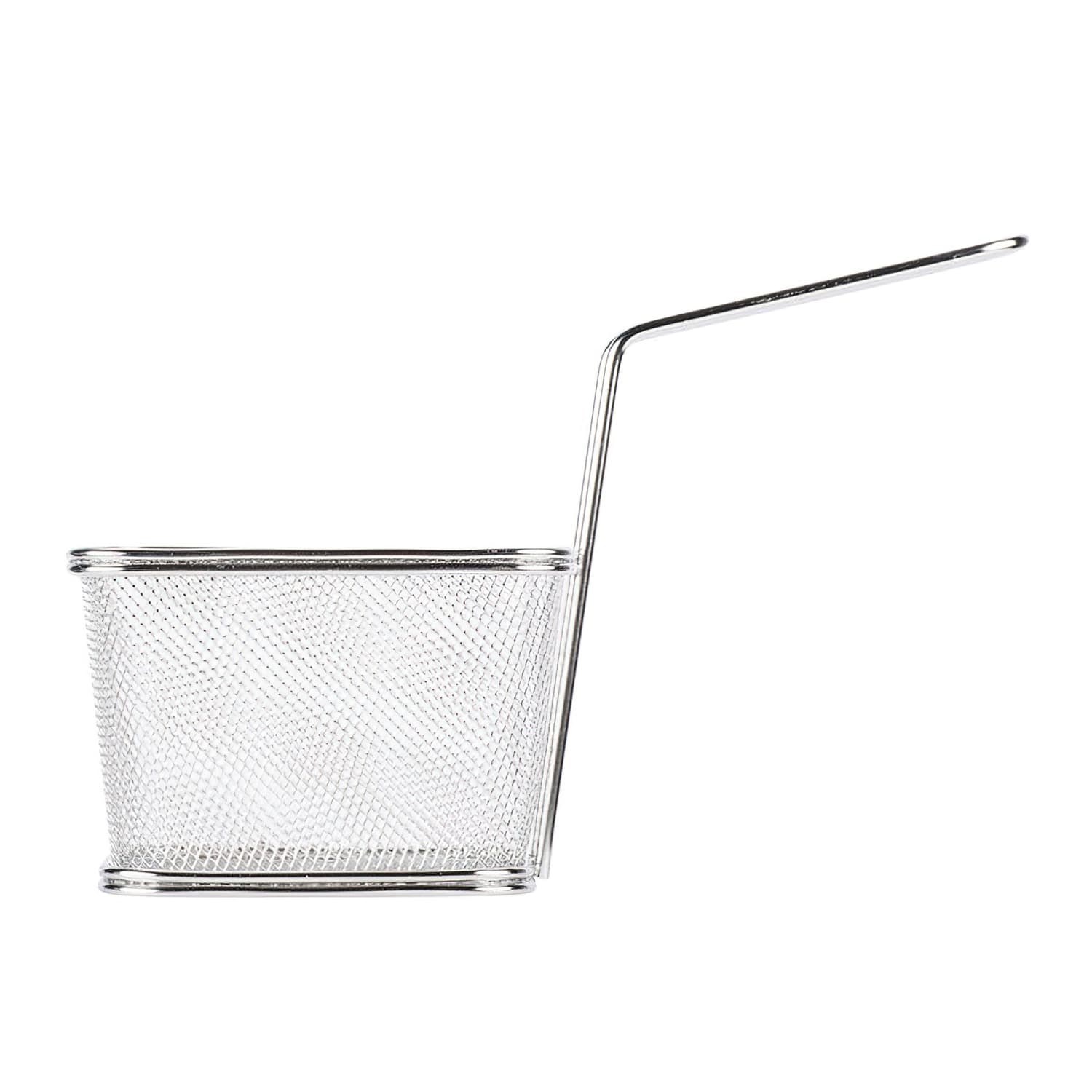 GET 4-81868 Rectangular Fry Basket - 5 x 4 x 3 1/4, Stainless, Silver, Case of 24