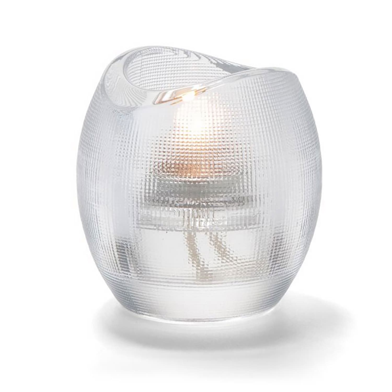 Hollowick 6701C Pixel Tealight Holder - 3 x 2 7/8, Glass, Clear