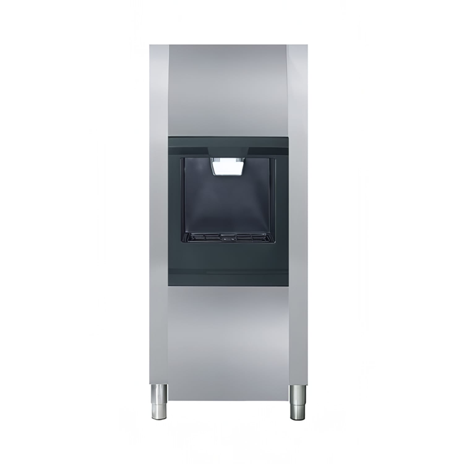 ITV Ice Makers DHD130-22 Floor Model Cube Ice Dispenser for Commercial Ice Machines - 128 lb Storage, Bucket Fill, 115v, Stainless Steel