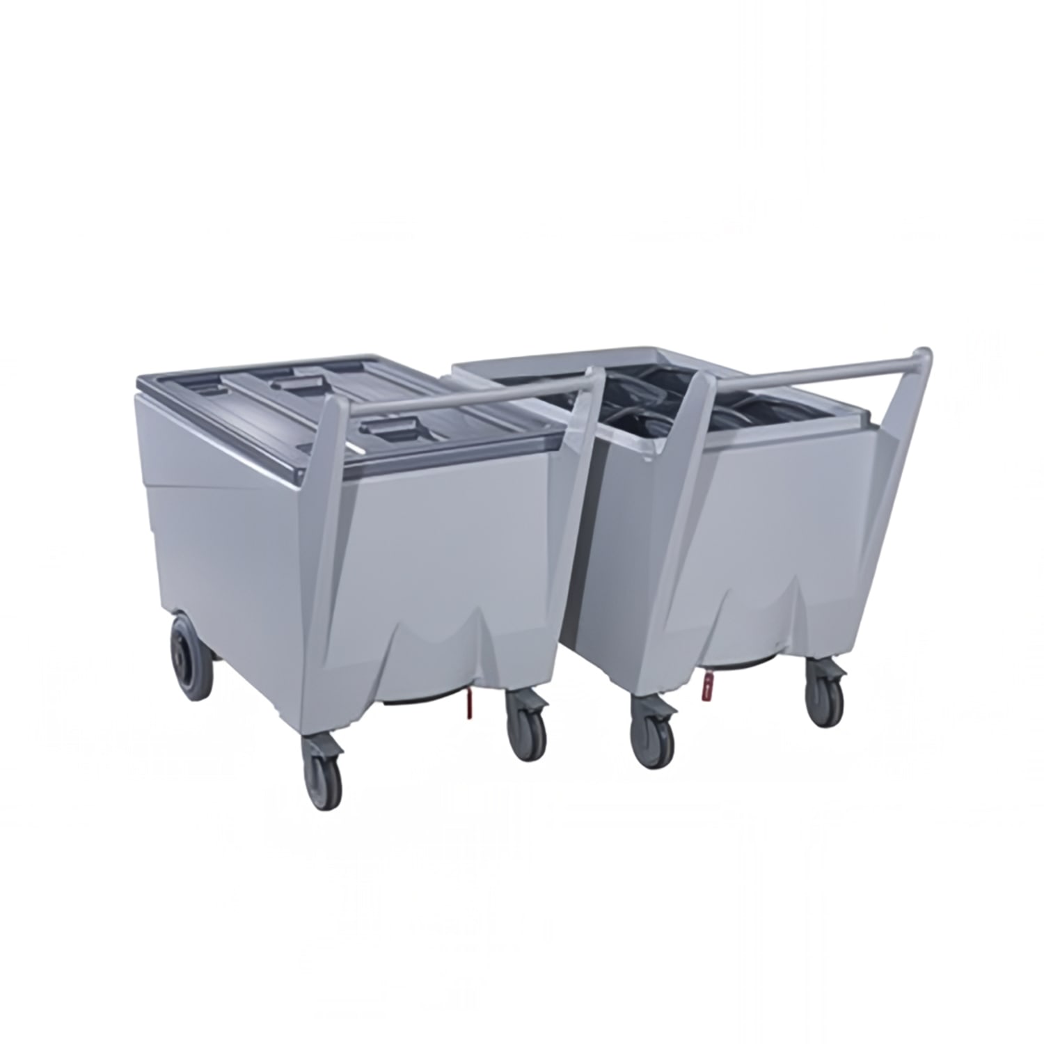 ITV Ice Makers EC-250 247 lb EASY KARTS Insulated Mobile Ice Caddy - Polyethylene, Gray, 247 lb Capacity