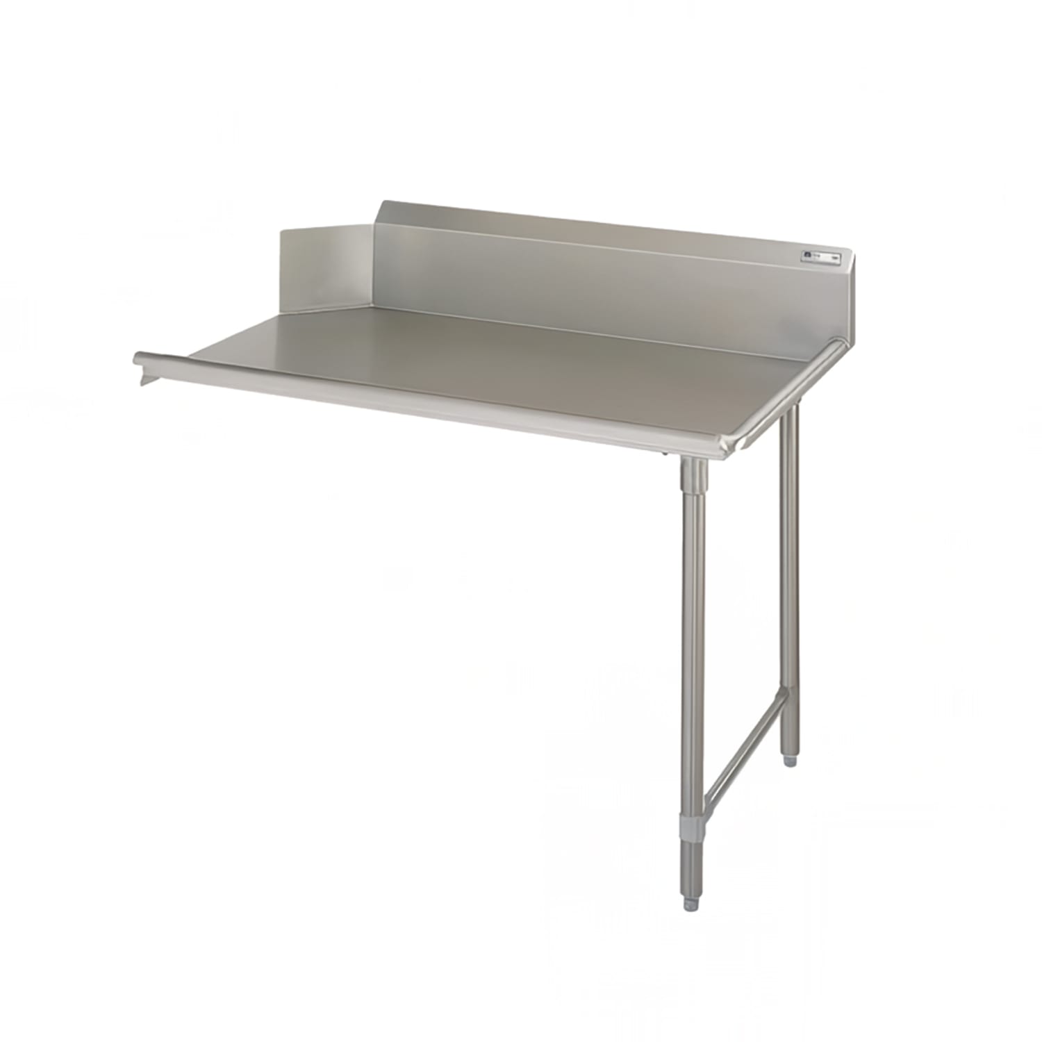John Boos EDTC8-S30-R60-X 60 Straight Dishtable - Left to Right, Stainless Steel Top