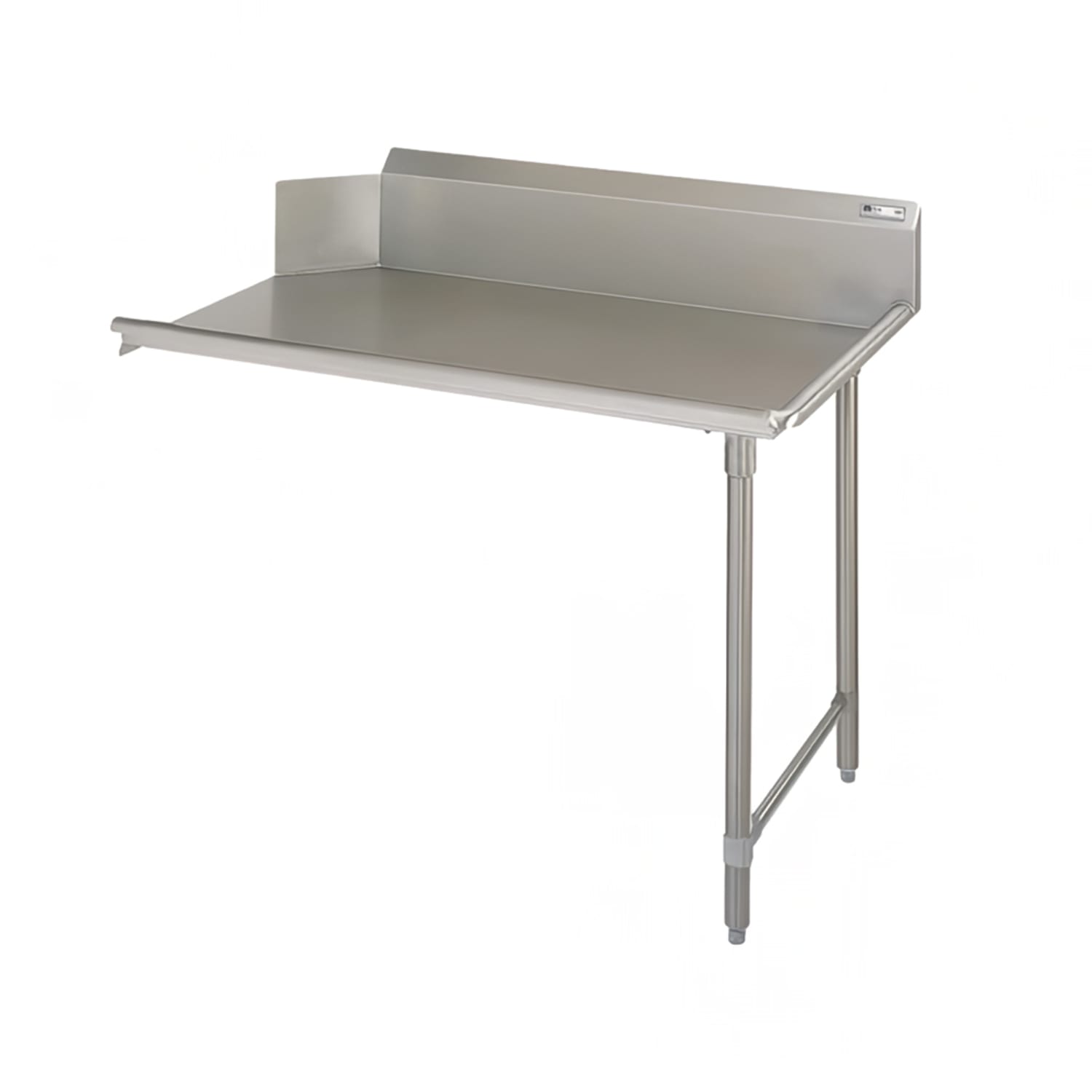John Boos EDTC8-S30-R72 72 Clean Dishtable w/ Galvanized Legs & 18 ga Stainless Steel Top, L to R, Left to Right, Stainless Steel Top