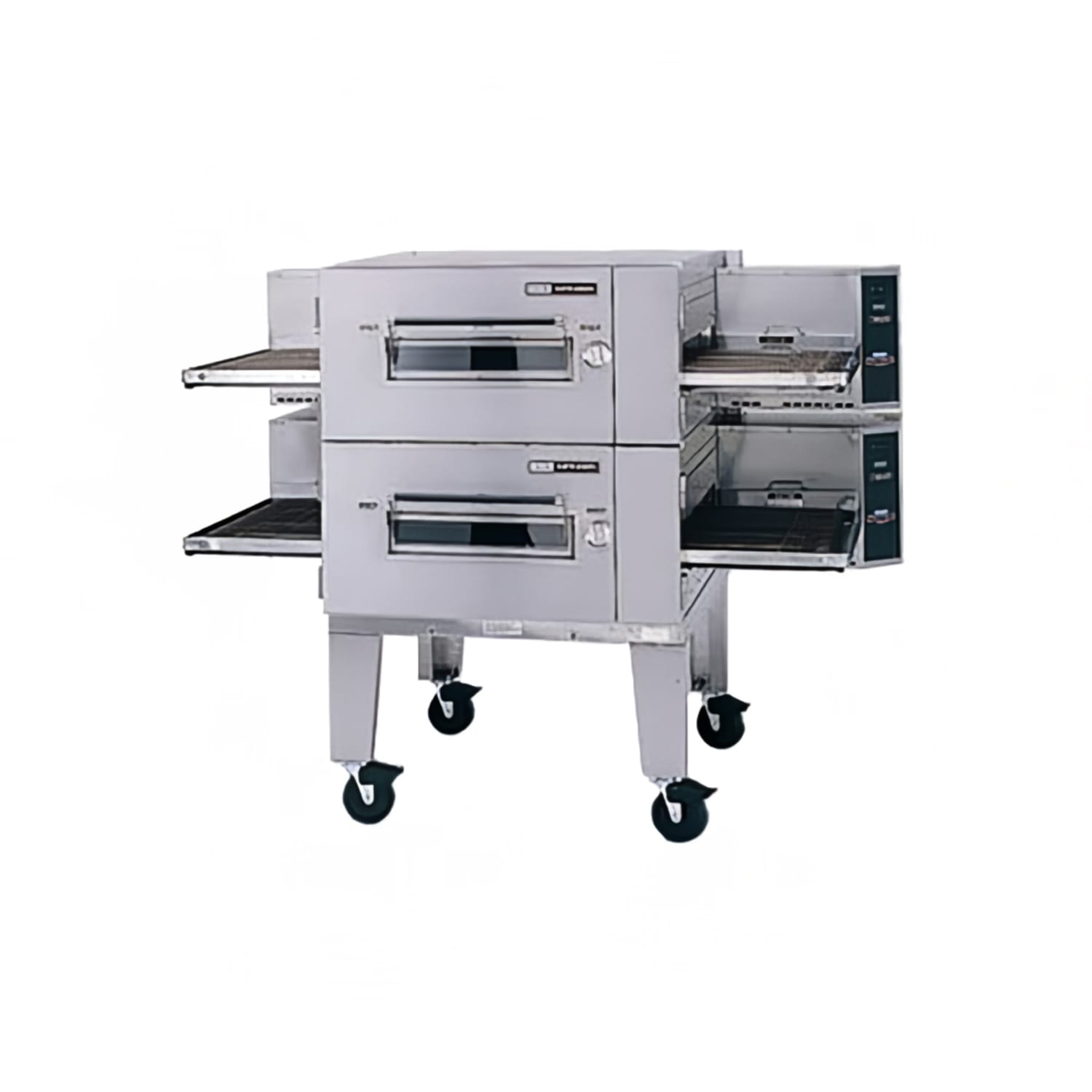 Lincoln 1600-FB2E 220/3 73 Electric Low Profile Double Impinger Conveyor Pizza Oven - 220v/3ph, Double Deck, Stainless Steel