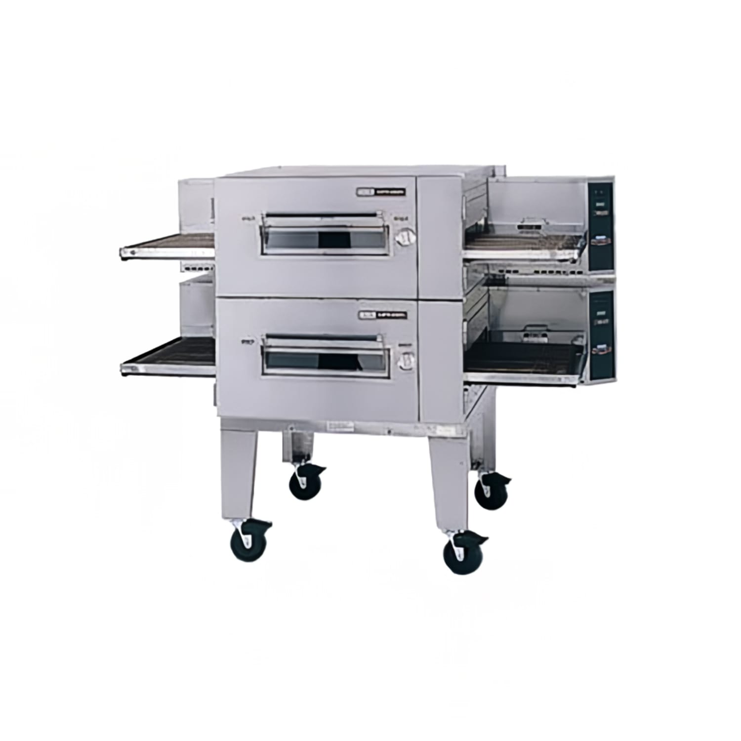 Lincoln 1600-FB2E 240/3 73 Electric Low Profile Double Impinger Conveyor Pizza Oven - 240v/3ph, Double Deck, Stainless Steel