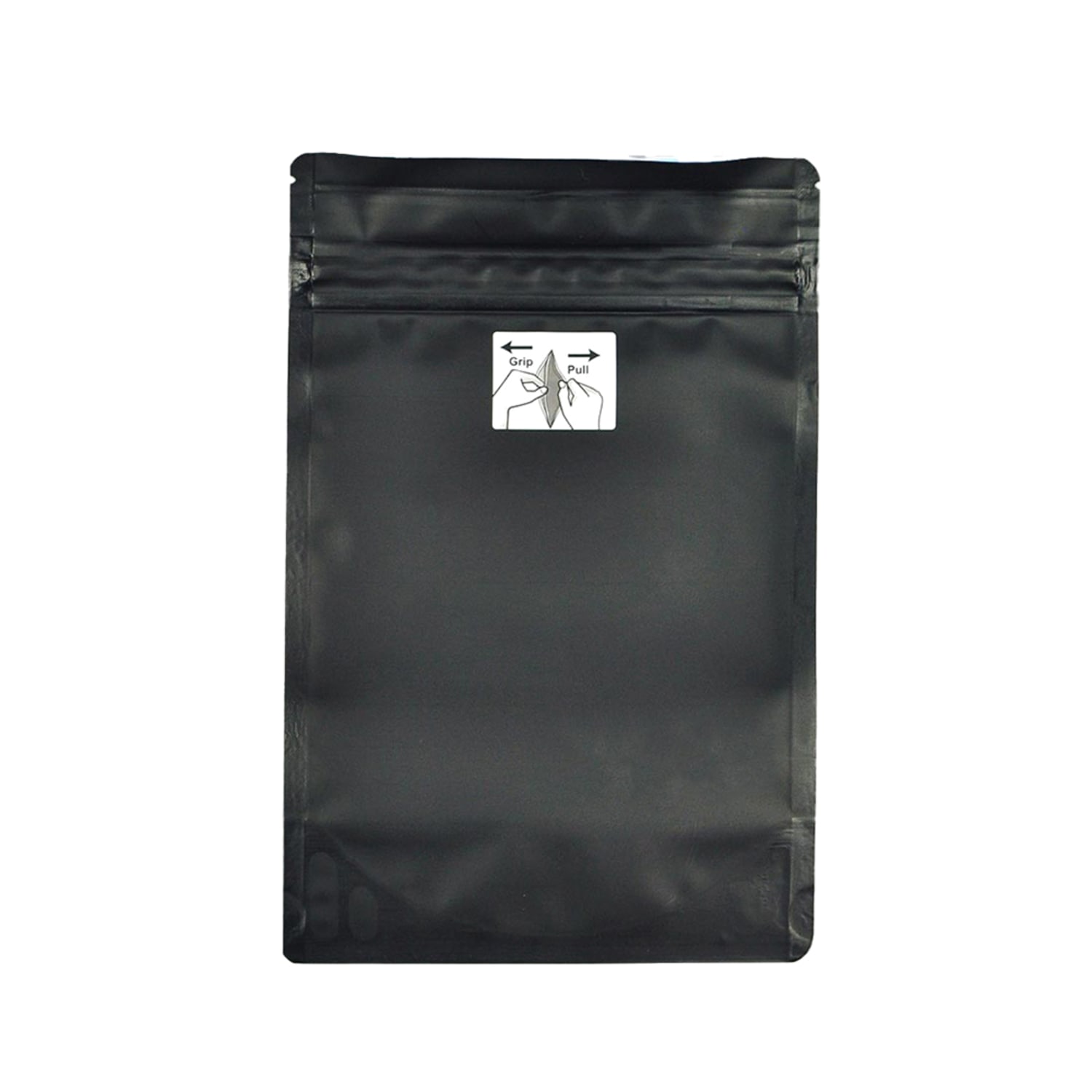 LK Packaging OZ6935B Bottom Gusset Child Resistant Pouch w/ Reclosable Zipper Seal - 5 9/10 x 9, Black Matte, 4.8 mil