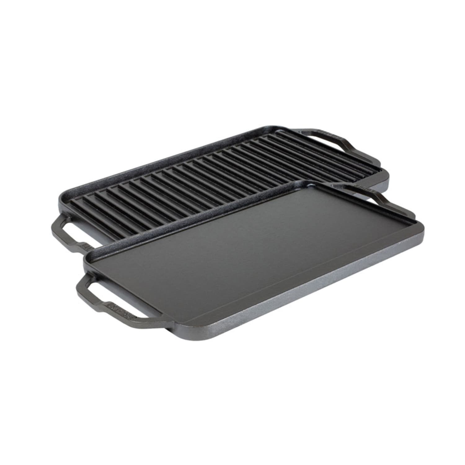 Lodge LCDRG Rectangular Grill/Griddle Pan w/ Handles - 19 1/2 x 10, Cast Iron, Black