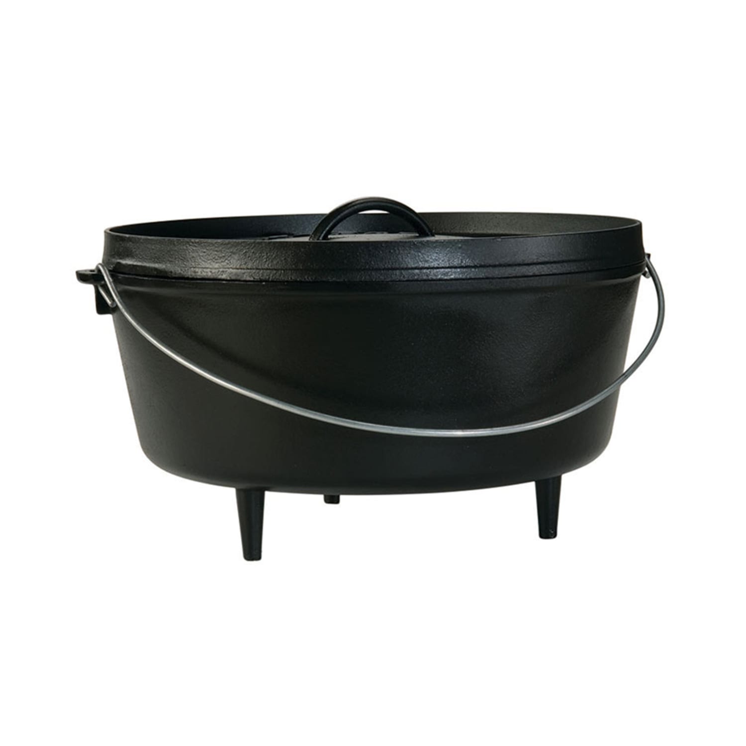 Lodge L14DCO3 10 qt Cast Iron Dutch Oven, Black