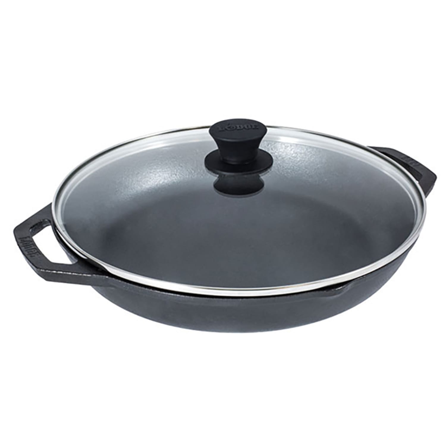 Lodge LC12EP 12 Round Seasoned Cast Iron Skillet w/ Handles, Black