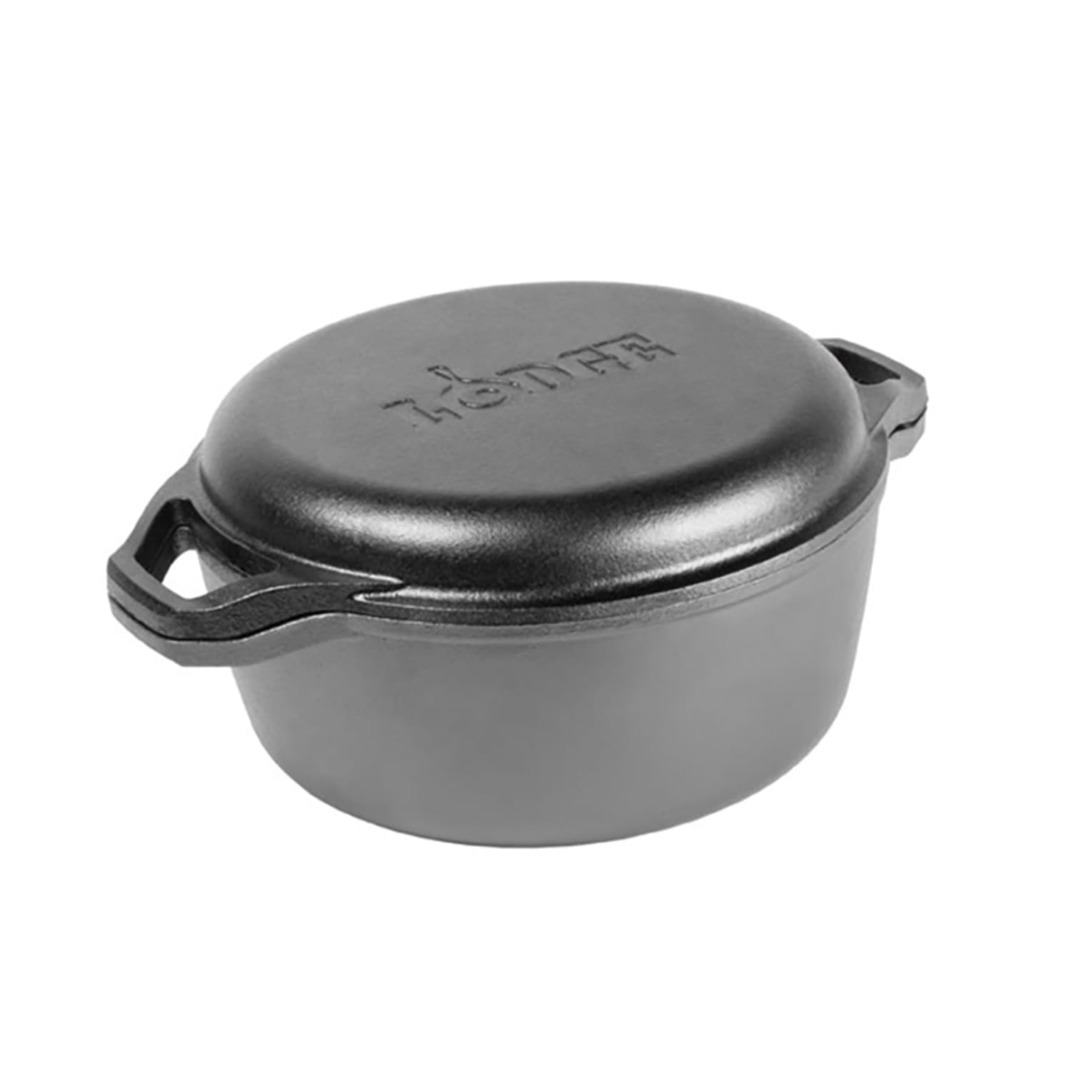 Lodge LC6DD 6 qt Cast Iron Dutch Oven, Black